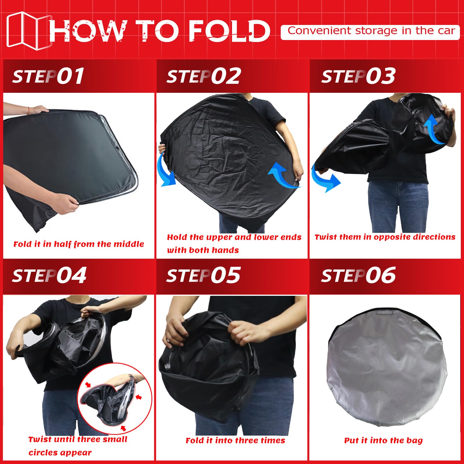 KAYZT Windshield Sun Shade for Toyota RAV4 2019-2024 RAV-4 Foldable Sunshade SUV Front Window Custom Fit Accessories