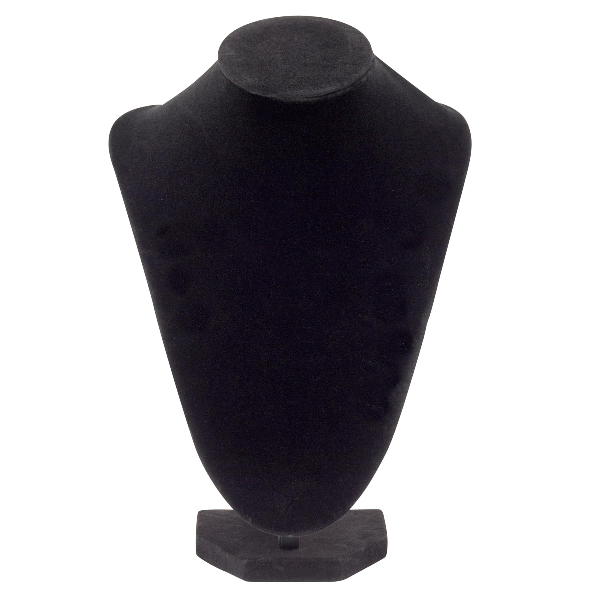 Juvale 2-Piece Black Velvet Jewelry Display Set, T-Bar Stand and Mannequin Bust for Necklaces, Bracelets, Bangles, Chains, Anklets, Earring Holder for Retail Shops, Boutiques
