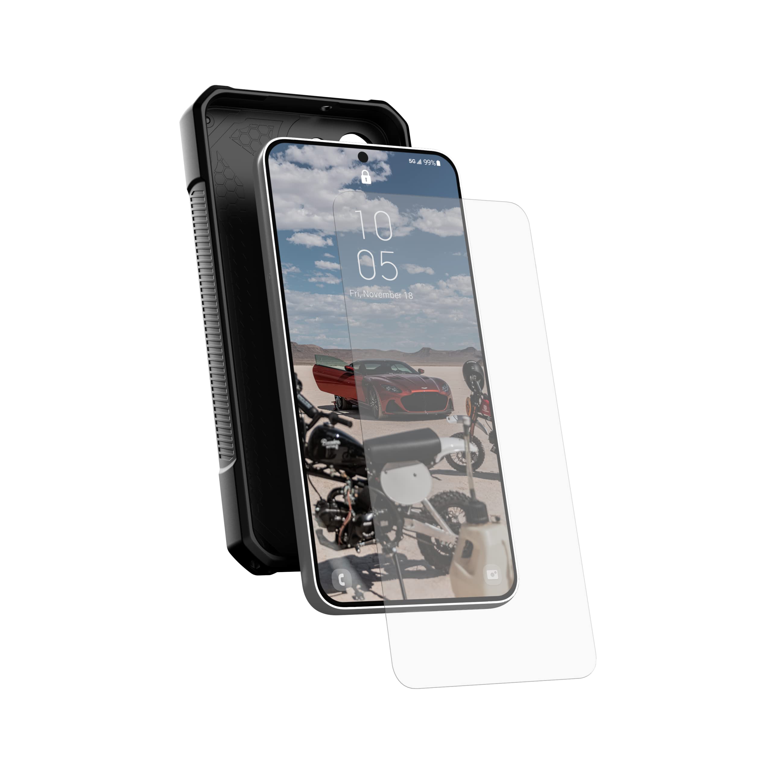 URBAN ARMOR GEAR UAG Designed for Samsung Galaxy S23 6.1" Glass Shield Plus Ultra Clear HD Anti-Fingerprint Antimicrobial Anti-Reflective Tempered Glass Screen Protector