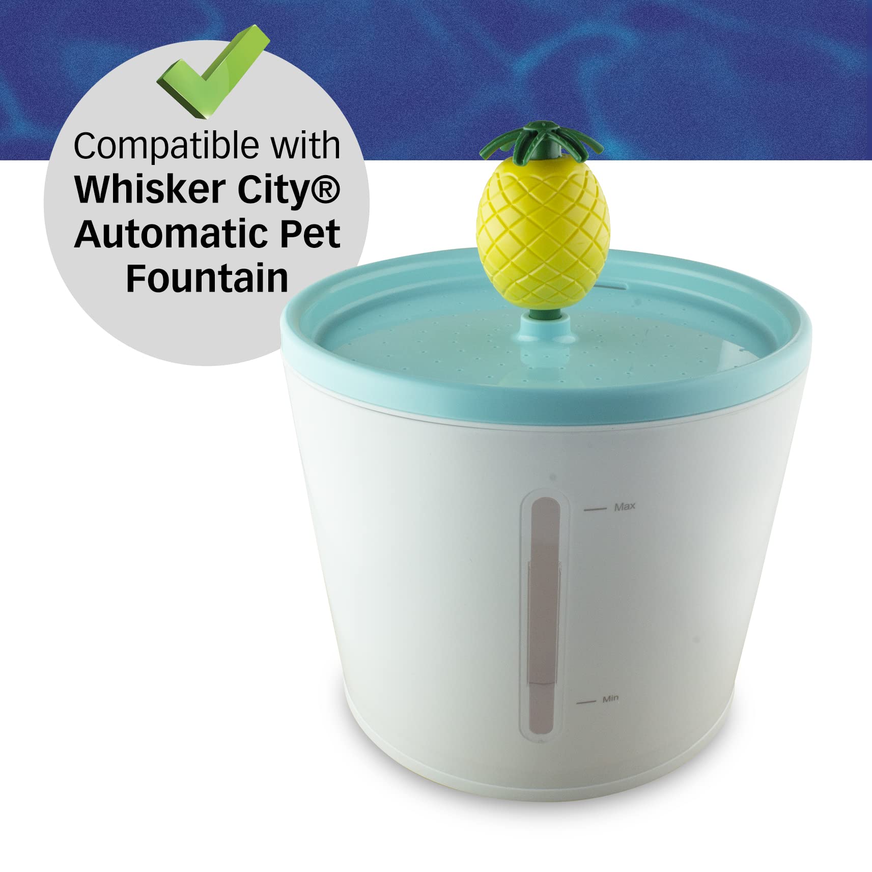 Pet Standard Replacement Large Water Filter Compatible With Whisker City® Automatic Pet Fountain, Pack of 10
