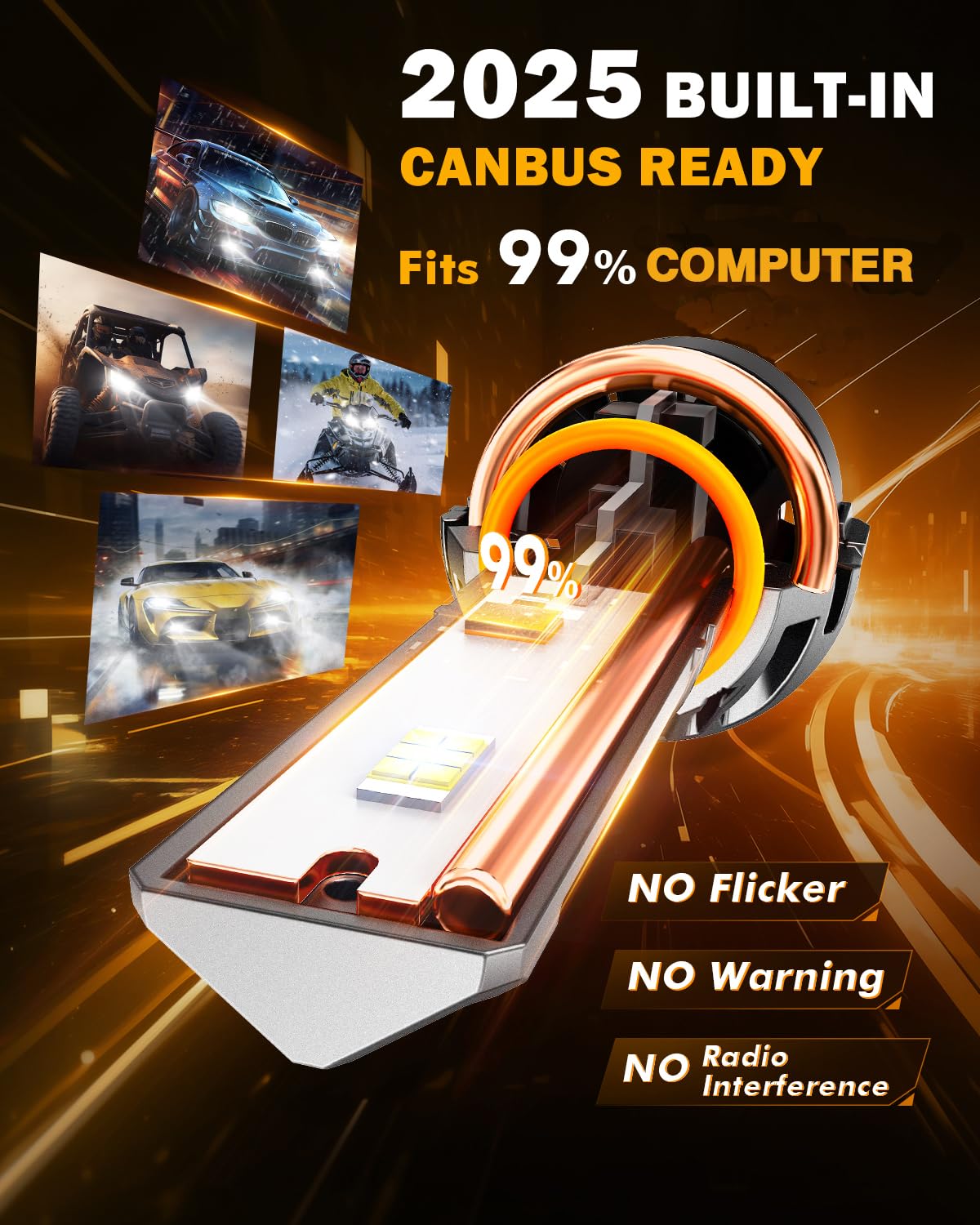 Auxbeam 2025 F18 Series H7 Fog Lights, 22000LM H7 Powersport Light for Off-Road Use or Fog Light-2 Pack