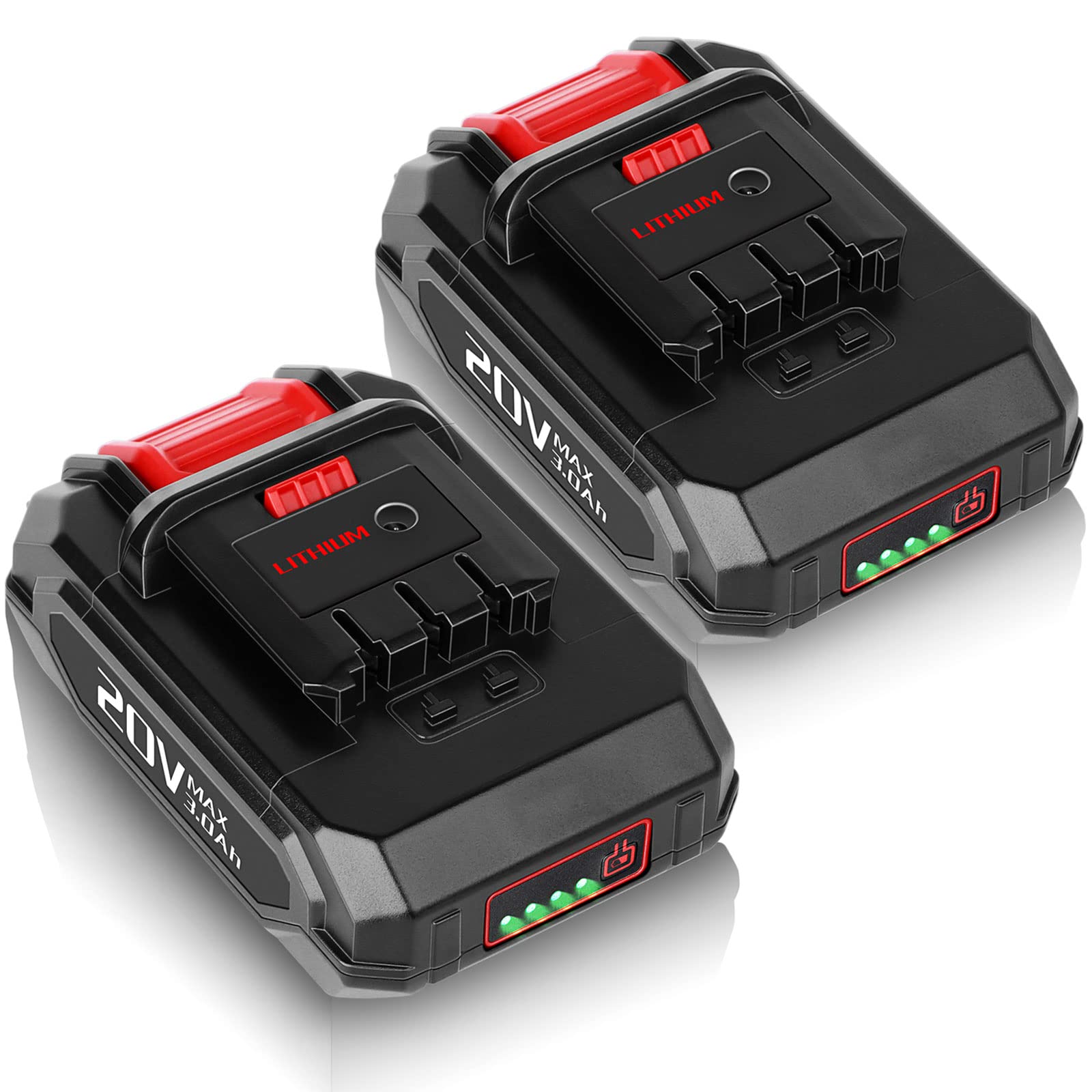 TenHutt 【Upgrade】 2 Pack 3000mAh Replacement Battery for KIMO 20V Lithium Battery for KIMO 20V Cordless Blower Wrench Nailer Drill…