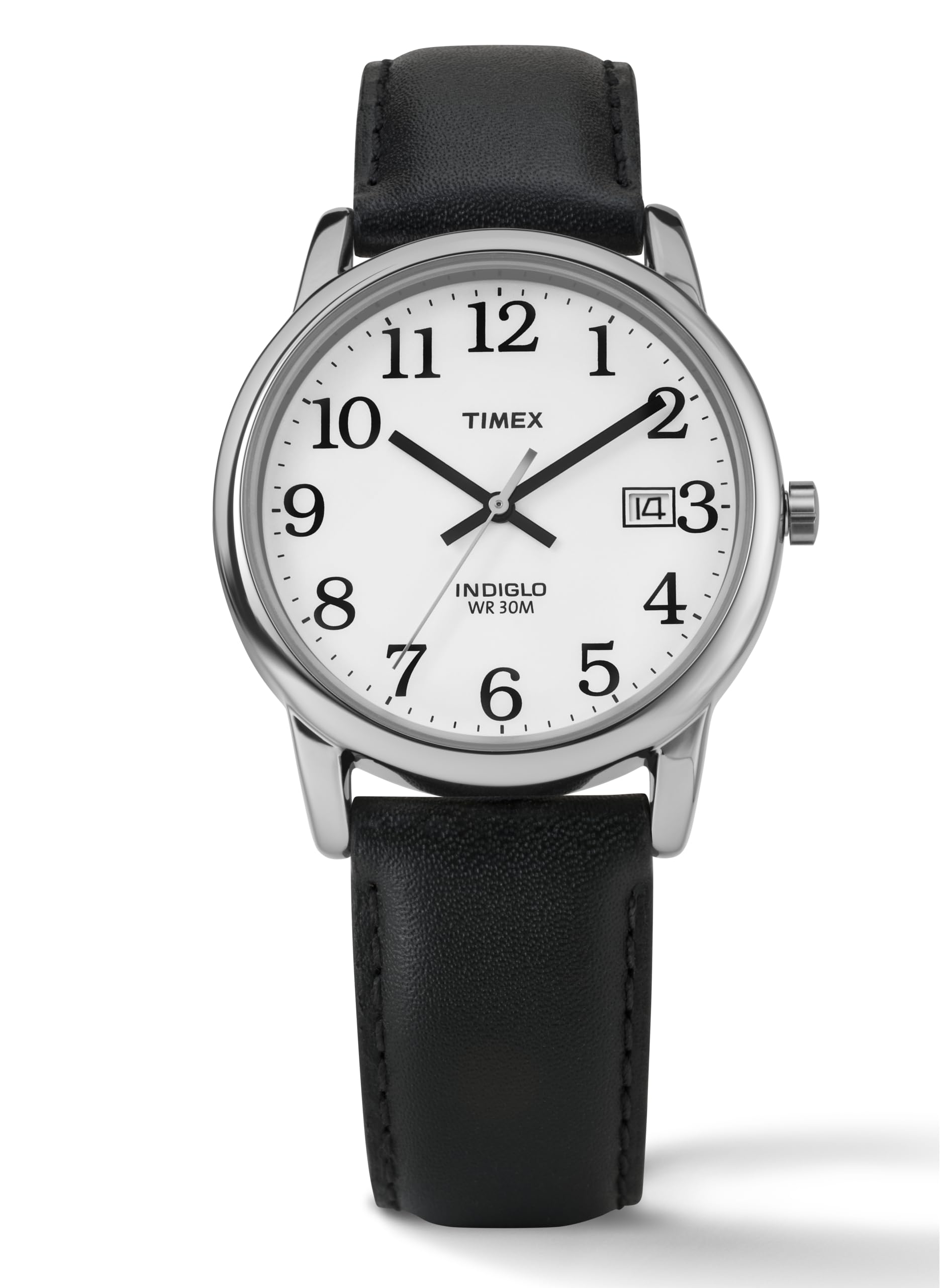Timex T2H281 Easy Reader 35mm Black Leather Strap Watch