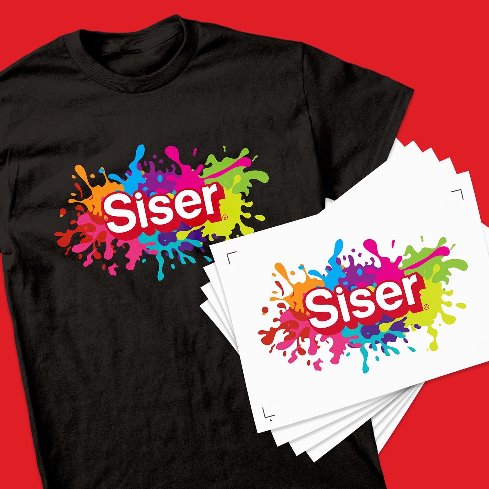 SISER EasyColor DTV 8.4'' x 11'' Sheets - Inkjet Printer Compatible Heat Transfer Vinyl (15 Sheets)