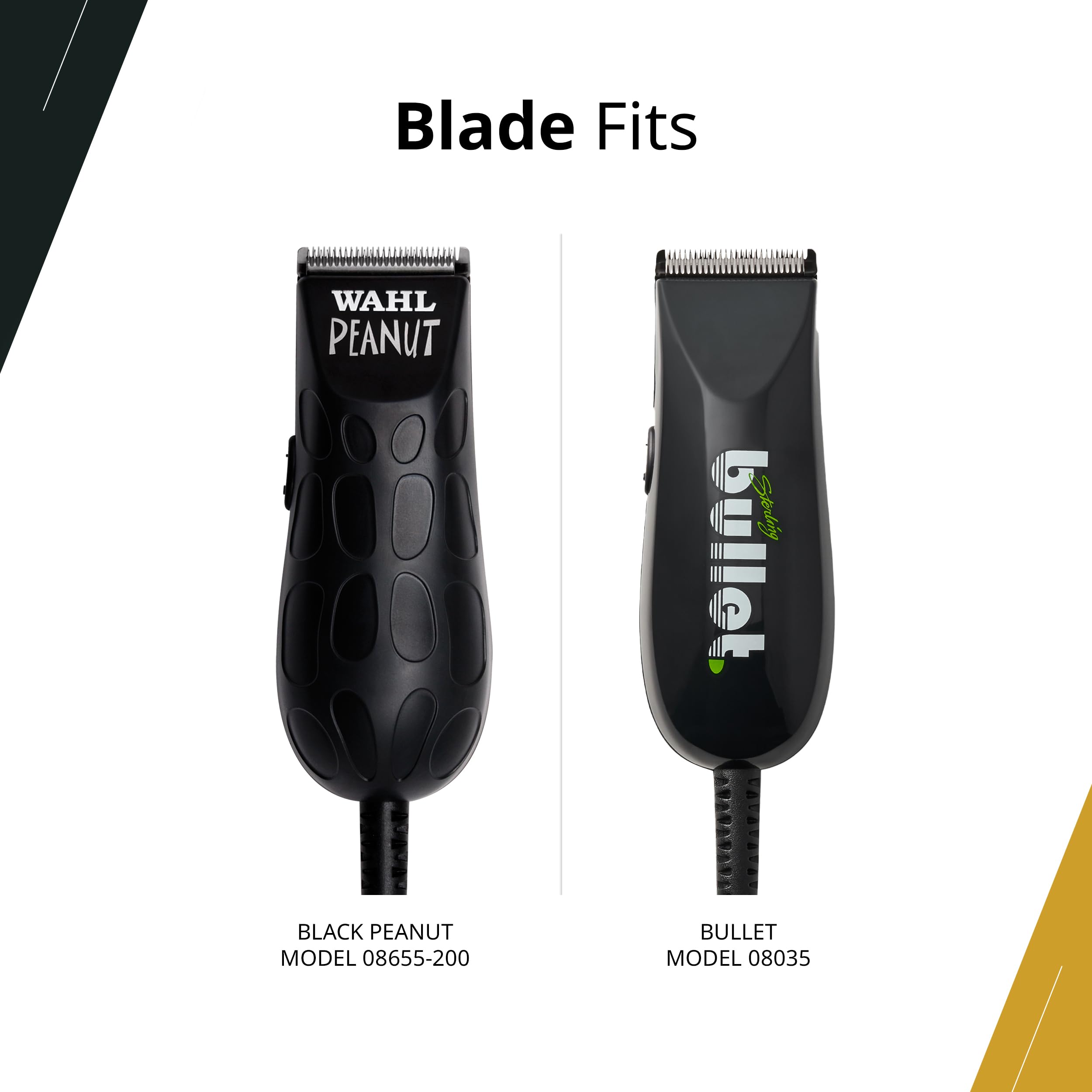 Wahl Professional Peanut Snap Clipper Trimmer Blade Replacement For Model 2068-1001 Black