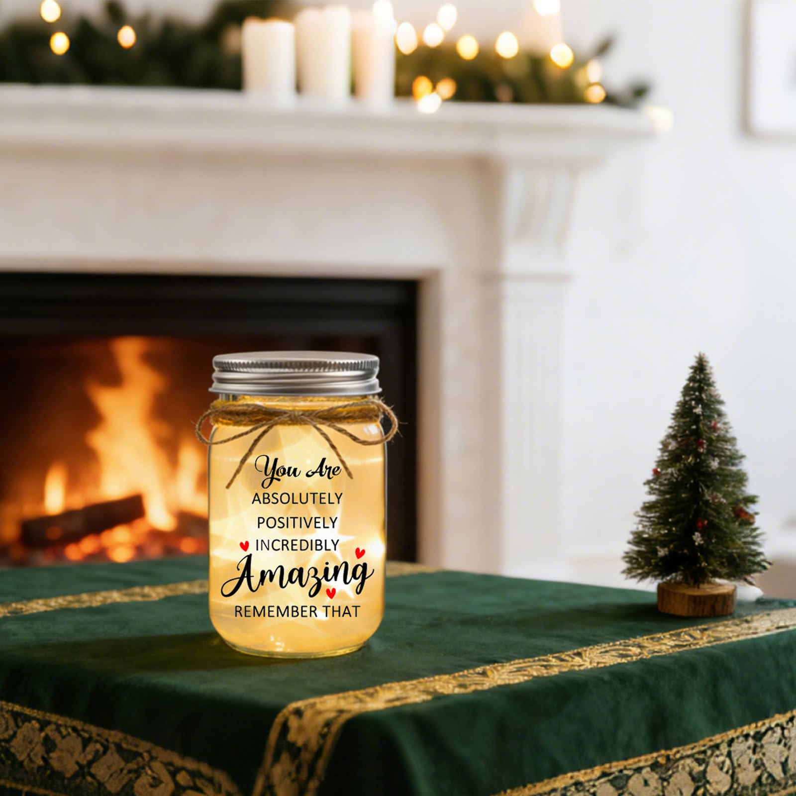 Spegiffu Thank You Gifts for Women Mason Jar - You Are Amazing Gifts for Women Best Friend Birthday Christmas Mother's Day Coworker Leaving Boss Lady Teacher Retirement Gift for Woman Appreciation
