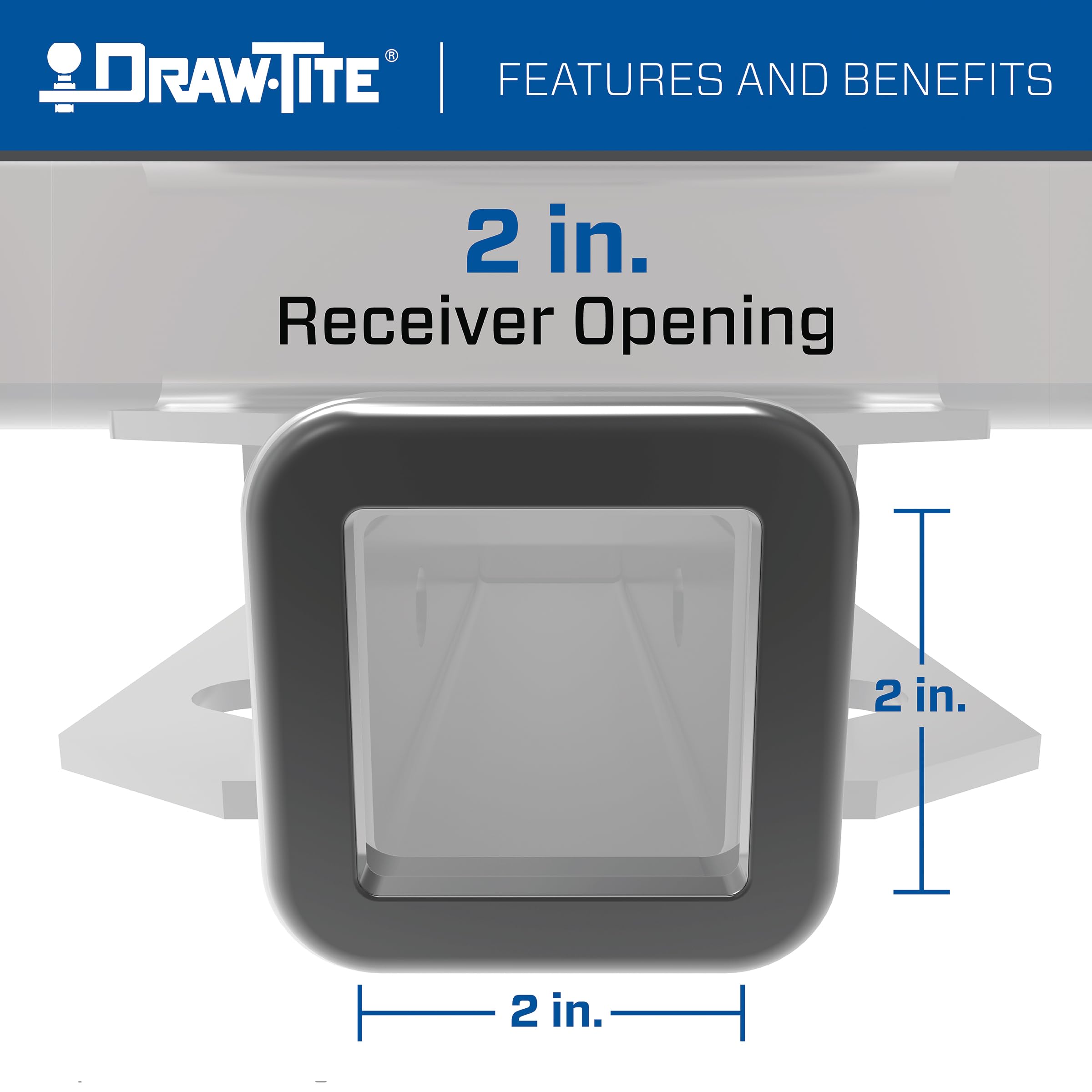 Draw-Tite 75282 Class 3 Trailer Hitch, 2 Inch Square Receiver, Compatible with 2005-2023 Nissan Frontier, 2009-2012 Suzuki Equator
