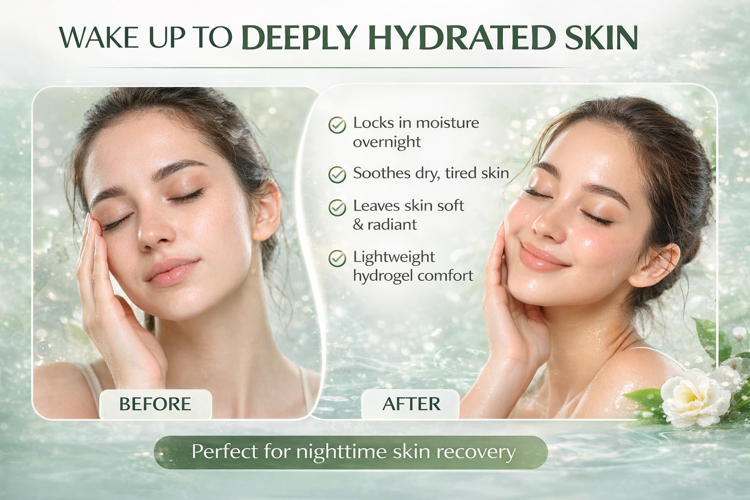 ESTHEBIEN Hydrogel Collagen Face Mask – Deep Hydration Sheet Mask with Aloe Vera, Firming & Anti-Wrinkle Korean Skincare, Spa-Grade Hydrogel Mask for Dry Skin, 4 Pack