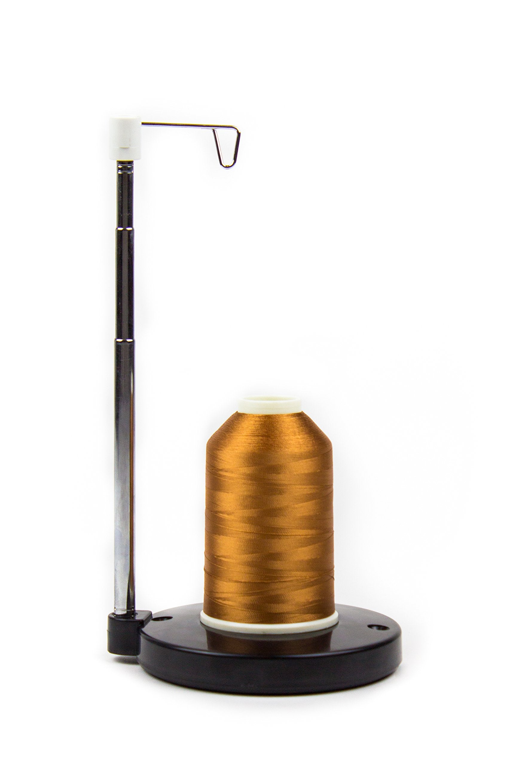 Embroidex Adjustable Single Thread Spool Holder – Stand alone Embroidery, Sewing or Quilting Thread Holder or Stand – Ensures Smoother Feed = Heavy Plastic Base