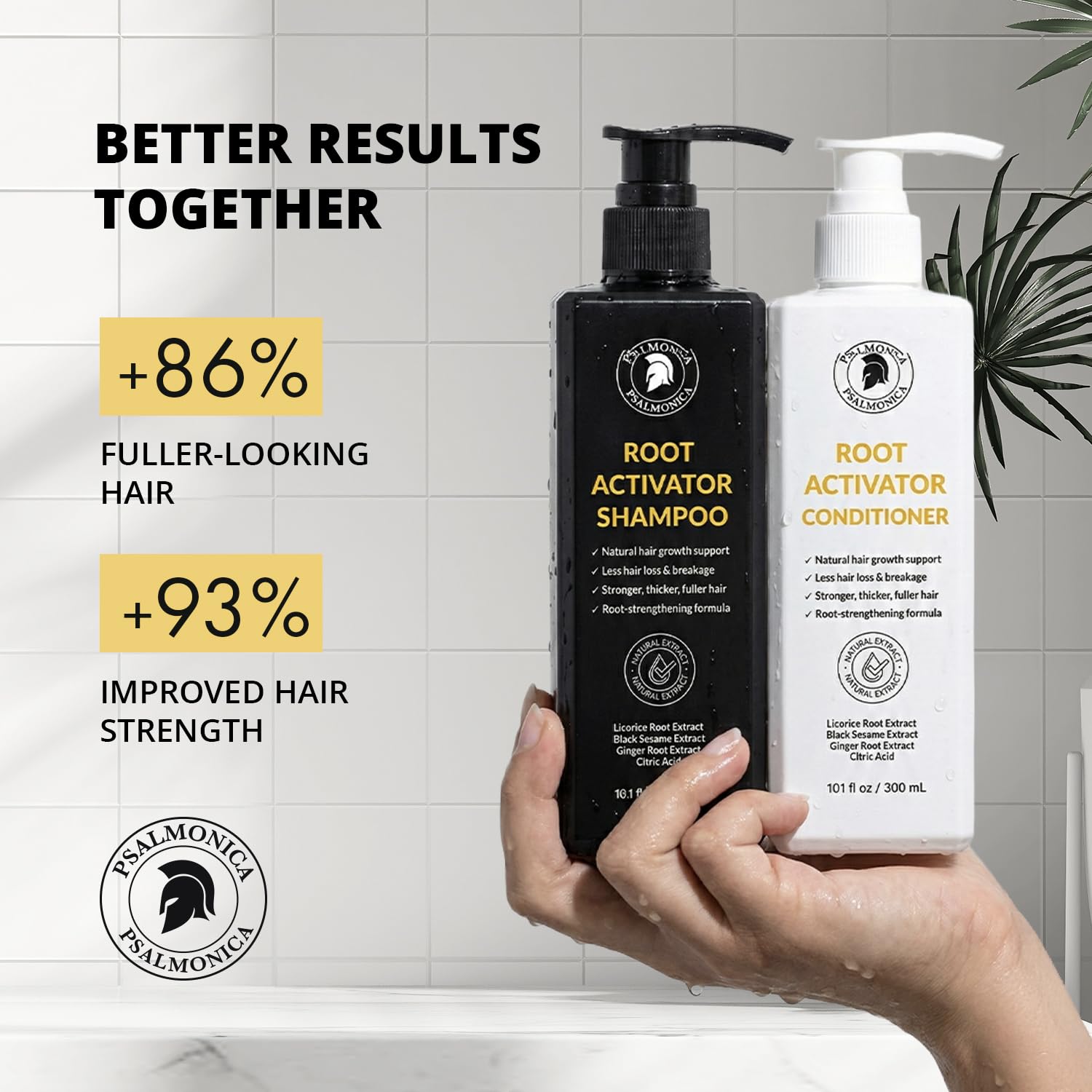 Hair Growth Shampoo and Conditioner Set: Sulfate Free Hair Growth Root Activator Thickening Shampoo for Hair Loss and Thinning Hair - Hair Loss RegrowthTreatments for Women Men