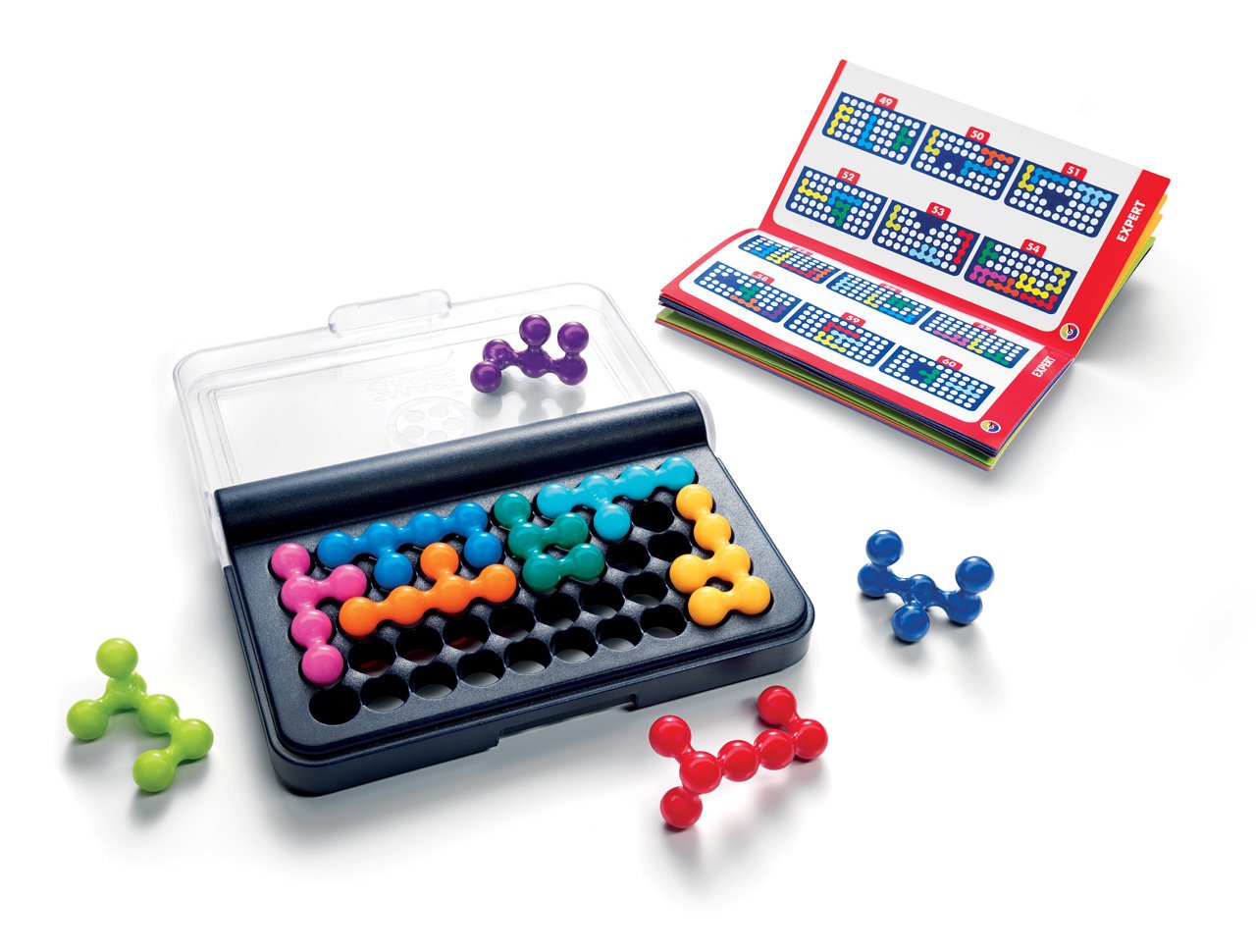 SmartGames IQ Fit - a fun 3D travel game for ages 6-adult featuring 120 challenges