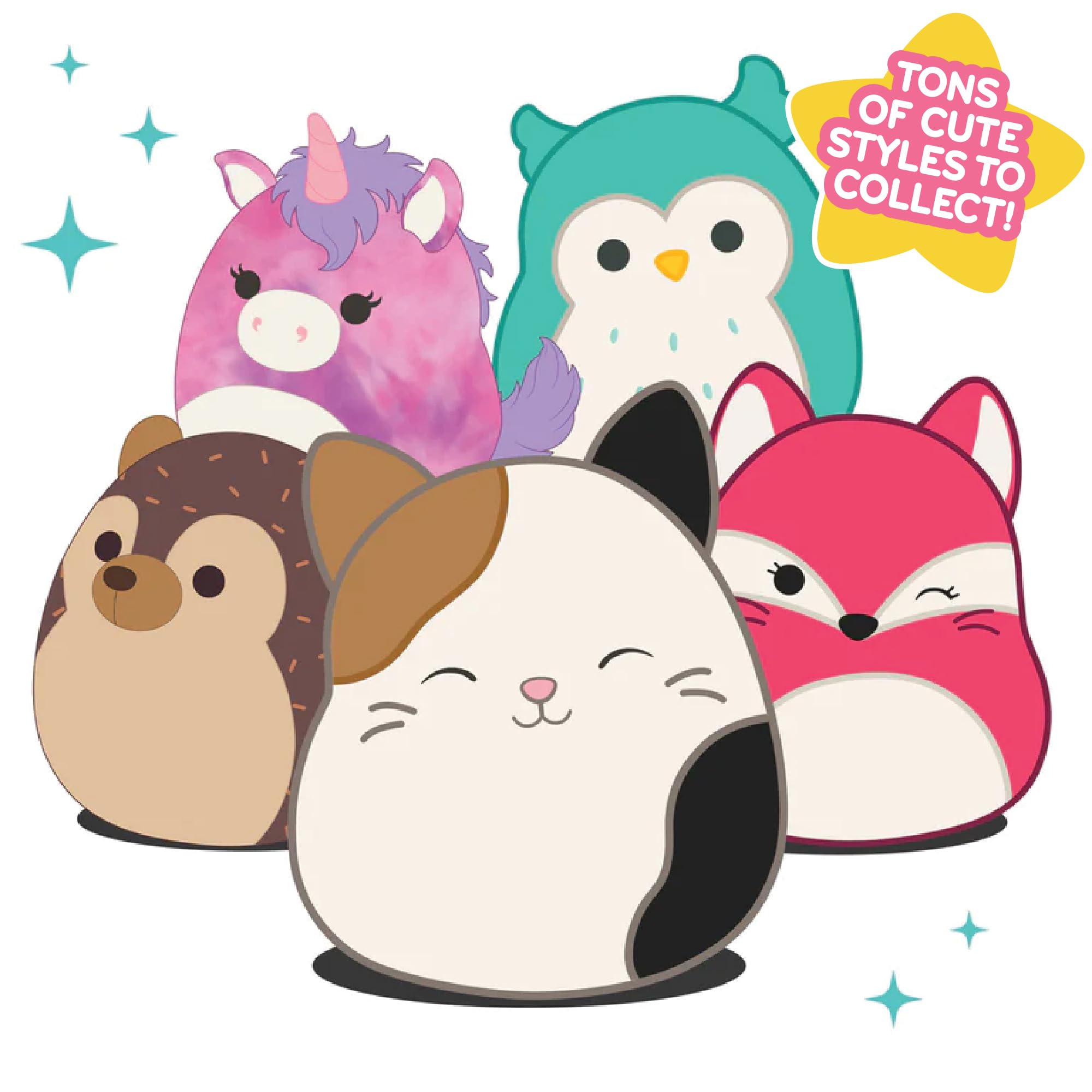 Squishmallows Original 8-Inch Felexine The Rainbow Fox - Official Jazwares Plush - Collectible Soft Squishy Fox Stuffed Animal Toy - Add to Your Squad - Gift for Kids, Girls & Boys