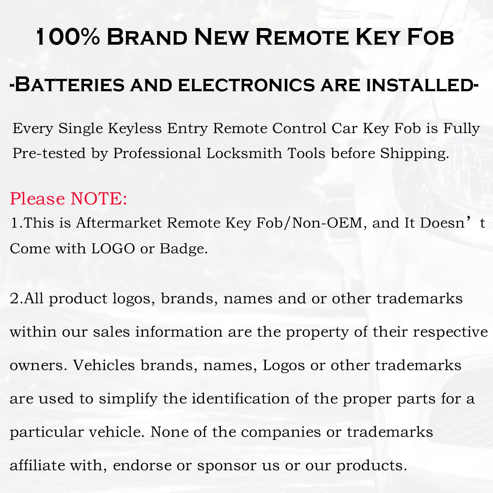 SUPALAND Keyless Entry Remote Control Head Key Fob Replacement Fits for Ford Focus 2012 2013 2014 2015 2016 2017 2018 2019 C-MAX Escape Fiesta 2015-2018 Transit Connect 164-R8046 OUCD6000022