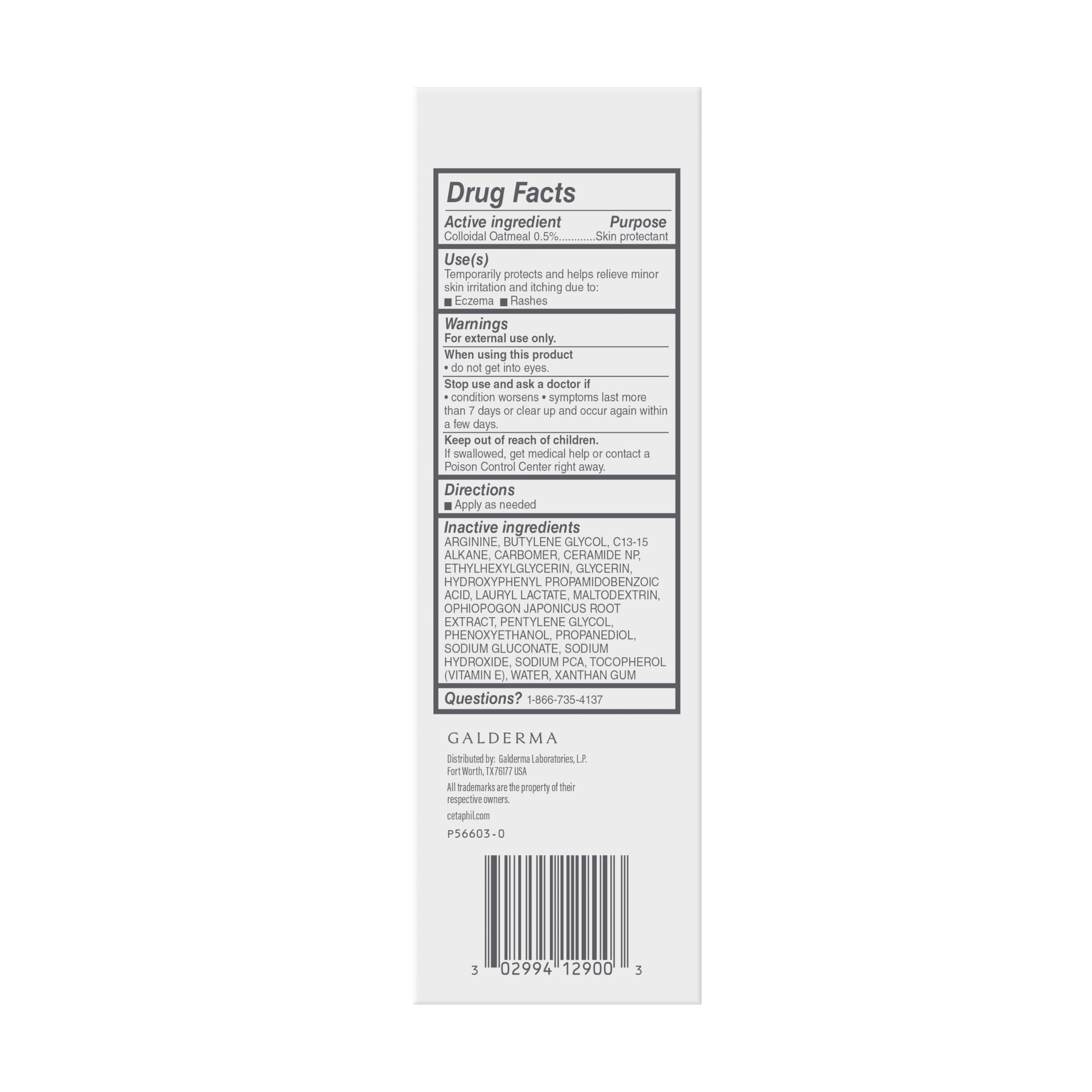 CETAPHIL ECZEMA RESTORADERM Itch Relief Gel, For Eczema Prone Skin, 2 fl oz, Instantly Soothes, 12 Hour Itch Relief, 0.5% Skin Protectant Colloidal Oatmeal, Steroid Free