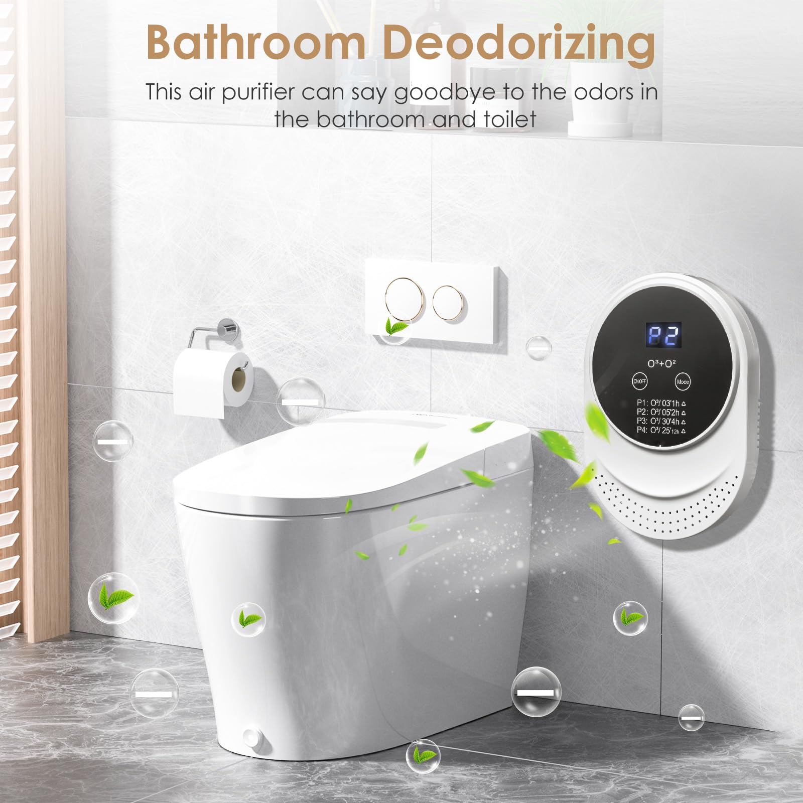 PVACG Cat Litter Deodorizer for Litter Box Plug In Air Fresheners for Home Ionizer Air Purifier for Strong Odor Portable Air Cleaner for Bathroom Toilet Living Room Kitchen Pets House Car (1)