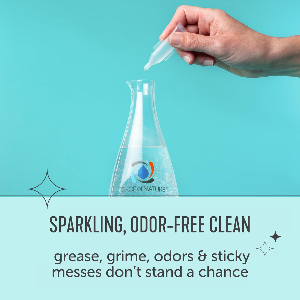 Force of Nature Multi-Purpose Cleaner & Deodorizer Extra Value Bundle - Reusable Bottle, 25 Refills - Eco-Friendly, Toxin-Free All-Purpose Natural Cleaning Supplies