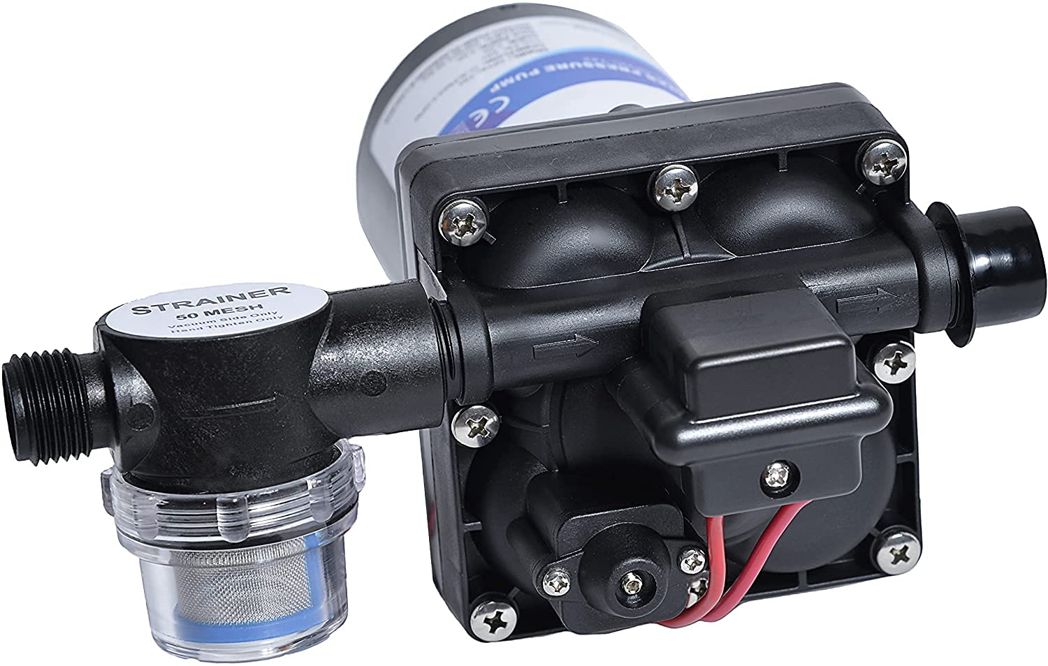 Water Pump 4008-101-E65 42-Series 12V 3.0GPM 55PSI Diaphragm Pump Compatible with RVs, Ships, Yachts, and Boats - Self-Priming 9.8 Feet