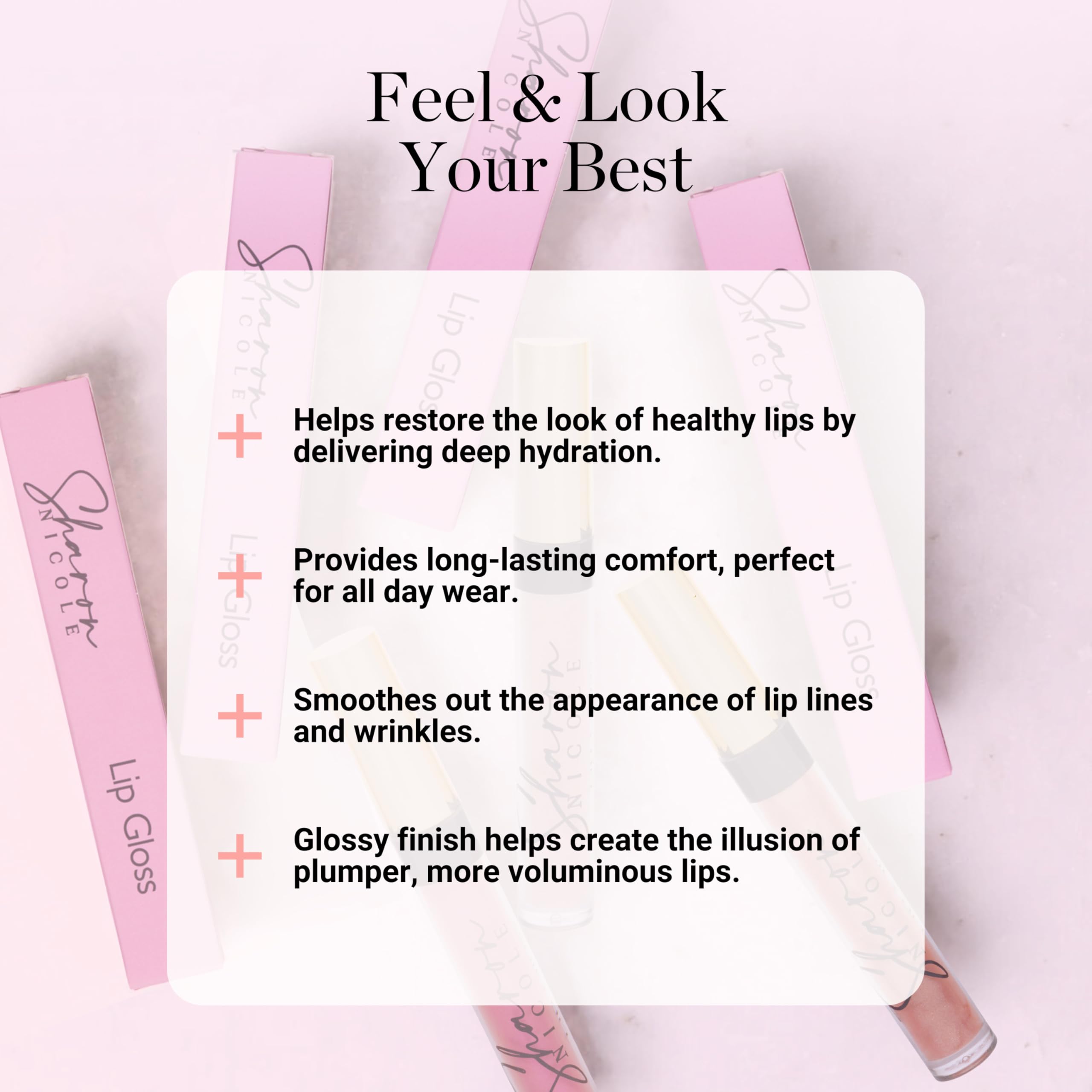 Sharon Nicole Pink High Gloss, Long Lasting, Moisturizing Lip Gloss | Provides All Day Comfort & Wear | Cruelty Free | Beauty Made in Italy Shade Twin Flame