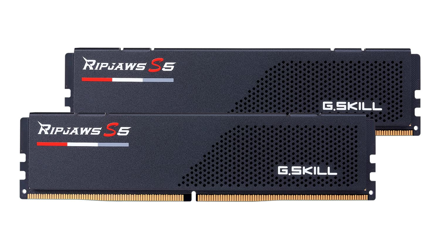 G.SKILL Ripjaws S5 Series DDR5 RAM (Intel XMP 3.0) 32GB (2x16GB) 6000MT/s CL30-40-40-96 1.35V Desktop Computer Memory U-DIMM - Matte Black (F5-6000J3040F16GX2-RS5K)