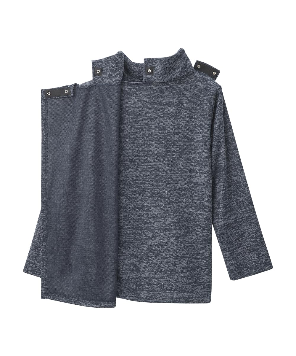 Silvert's Adaptive Clothing & Footwear Women's Open Back Cowl Neck Top - Blue Stone 3XL