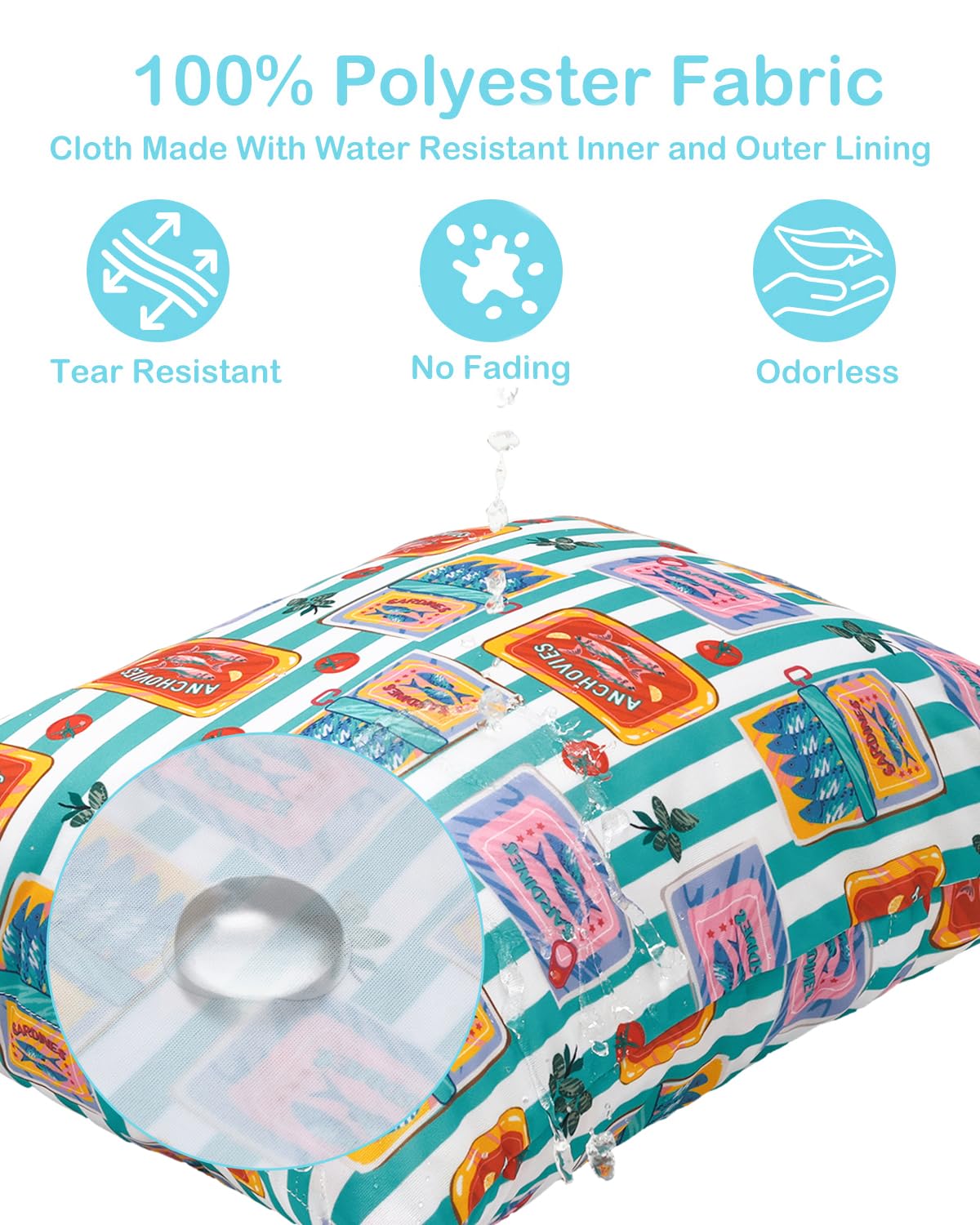 ALVA ALVABABY 2pcs Cloth Diaper Wet Dry Bags Waterproof Reusable with Two Zippered Pockets Travel Beach Pool Daycare Soiled Baby Items Yoga Gym Bag for Swimsuits or Wet Clothes 2LM22