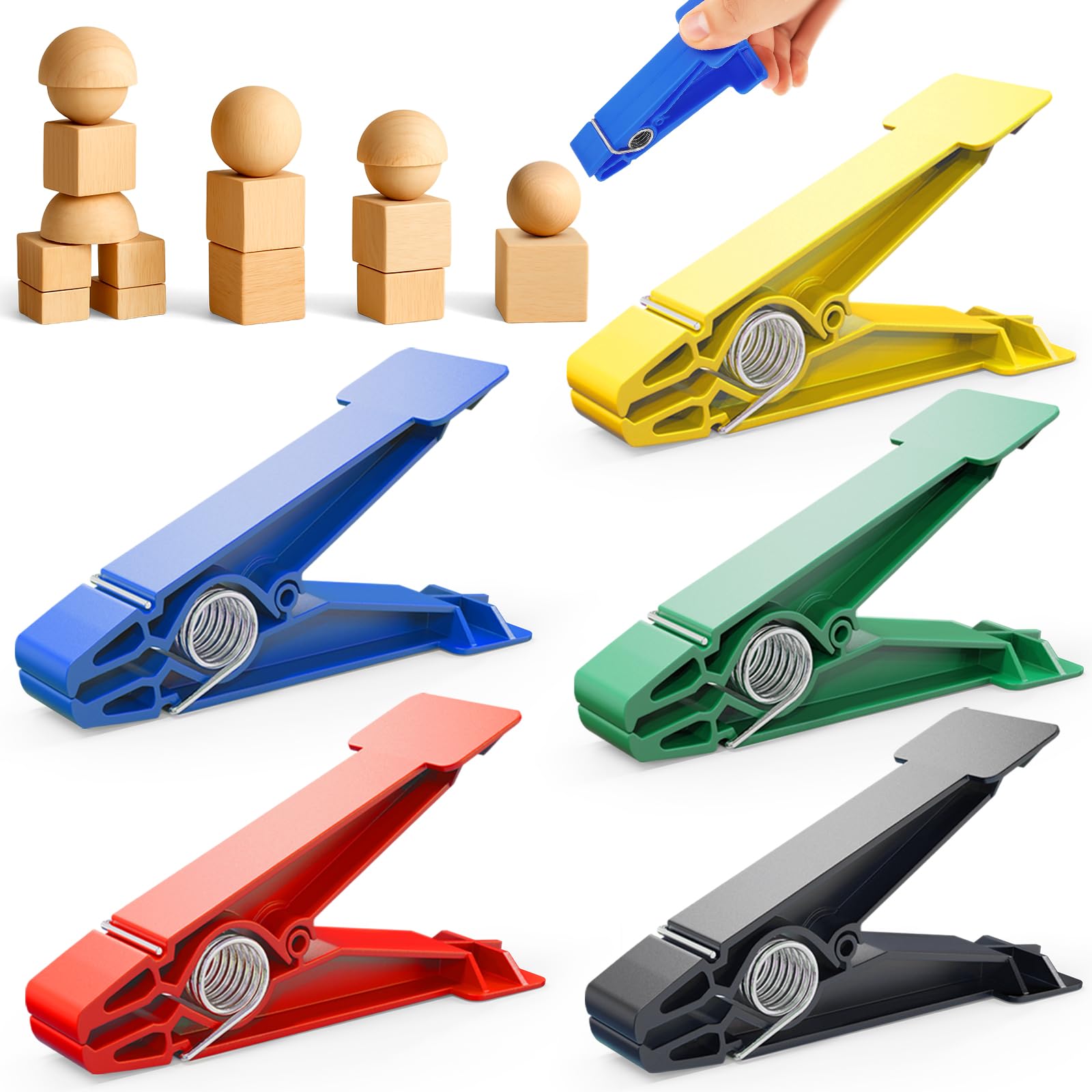 FitBeast Finger Exerciser Set โ 5 Resistance Clips for Hand Therapy, Grip Strength & Dexterity โ Ideal Finger Strengthener for Rehab, Stroke Recovery, Arthritis, Seniors & Athletes