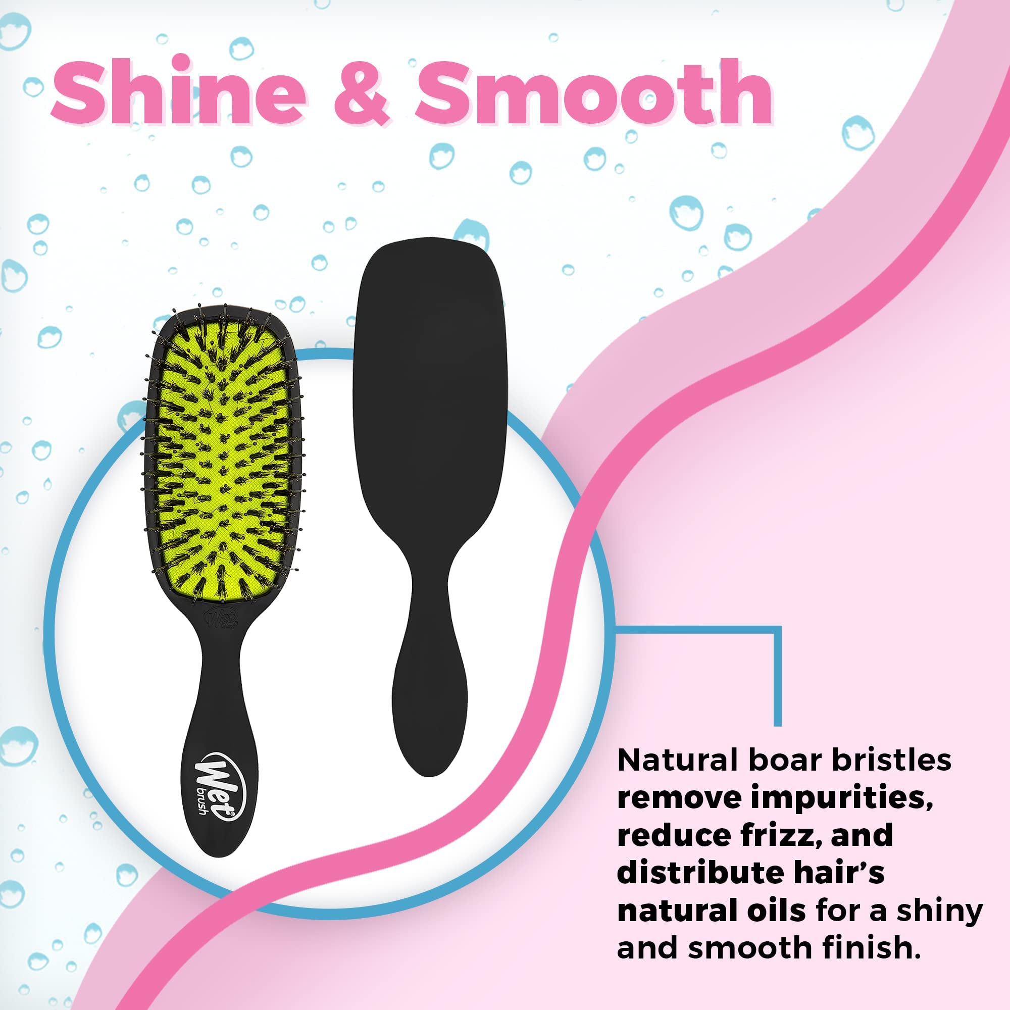 Wet Brush Shine Enhancer - Exclusive Ultra-soft IntelliFlex Bristles Leave Hair Shiny And Smooth For All Hair Types - For Women, Men, Wet And Dry Hair