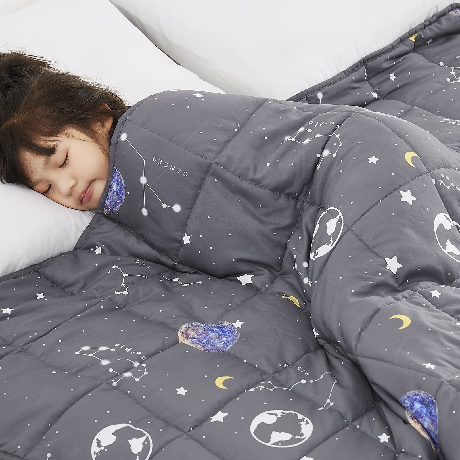 Topcee Weighted Blanket (5lbs 36"x48") Heavy Blanket, Weighted Blanket Cooling Blanket for Sleeping Perfect for 40-60 lbs,Throw Size Breathable Blanket with Premium Glass Bead