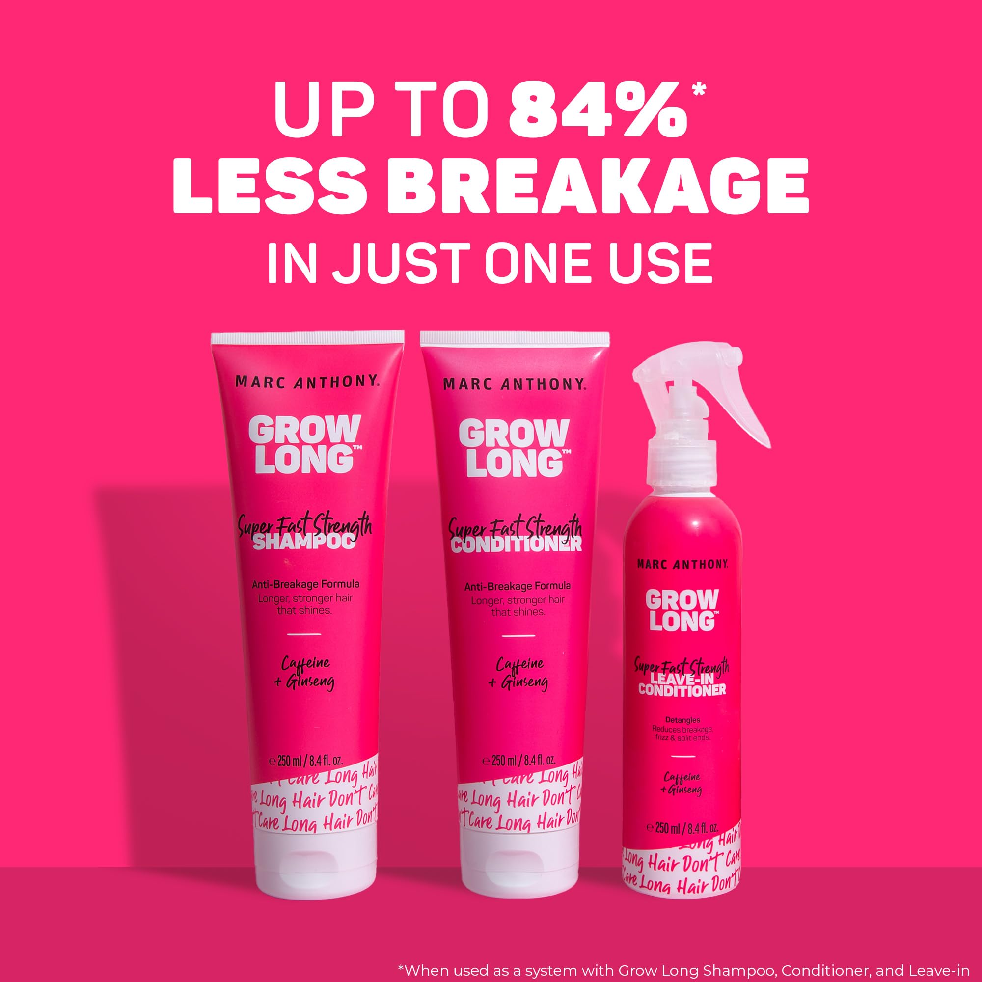 Marc Anthony Shampoo and Conditioner Gift Set, Grow Long Biotin - Anti-Frizz Deep Conditioner For Split Ends & Breakage - Vitamin E, Caffeine & Ginseng for Curly, Dry & Damaged Hair