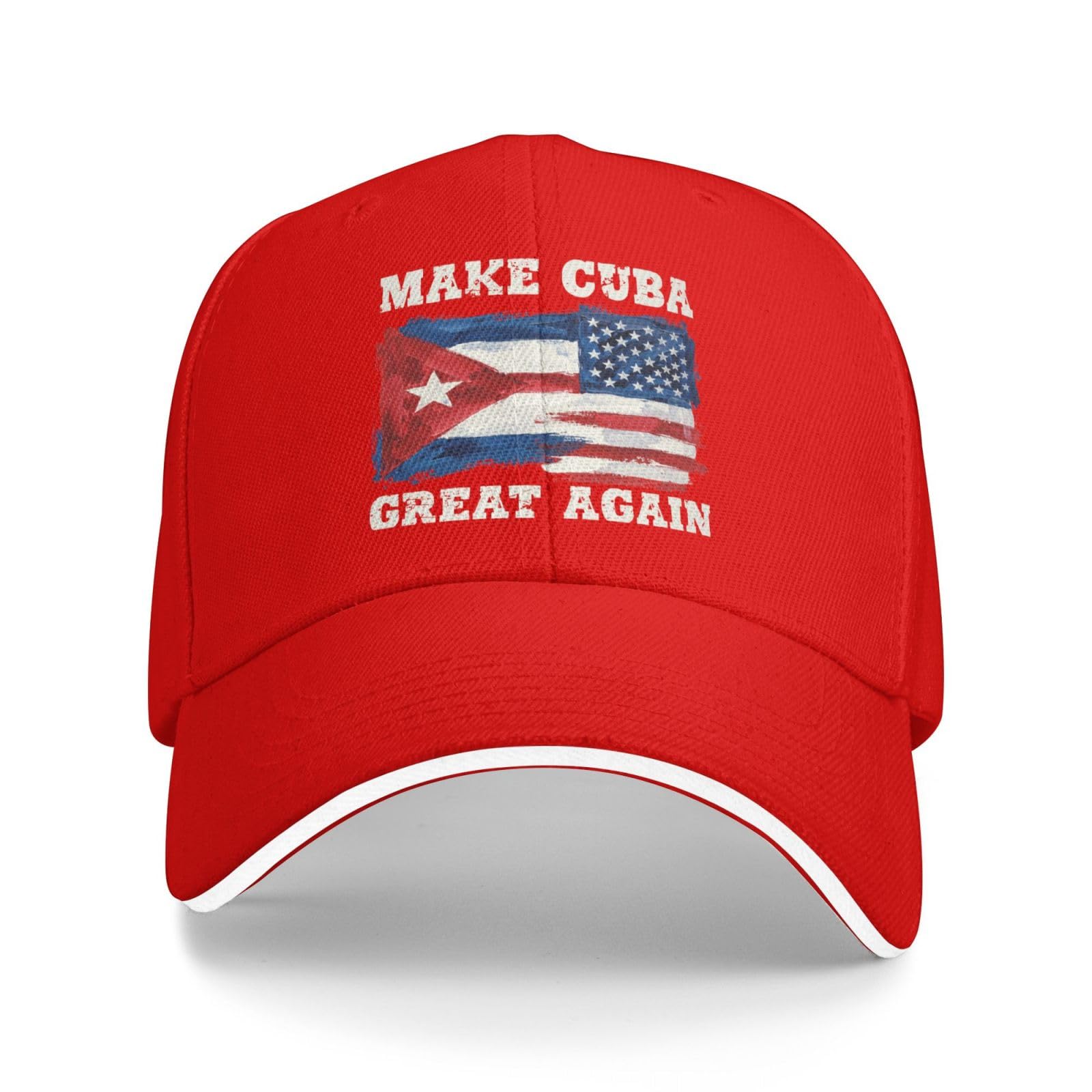qwumub Make Cuba Great Again Supporter Baseball Cap Red