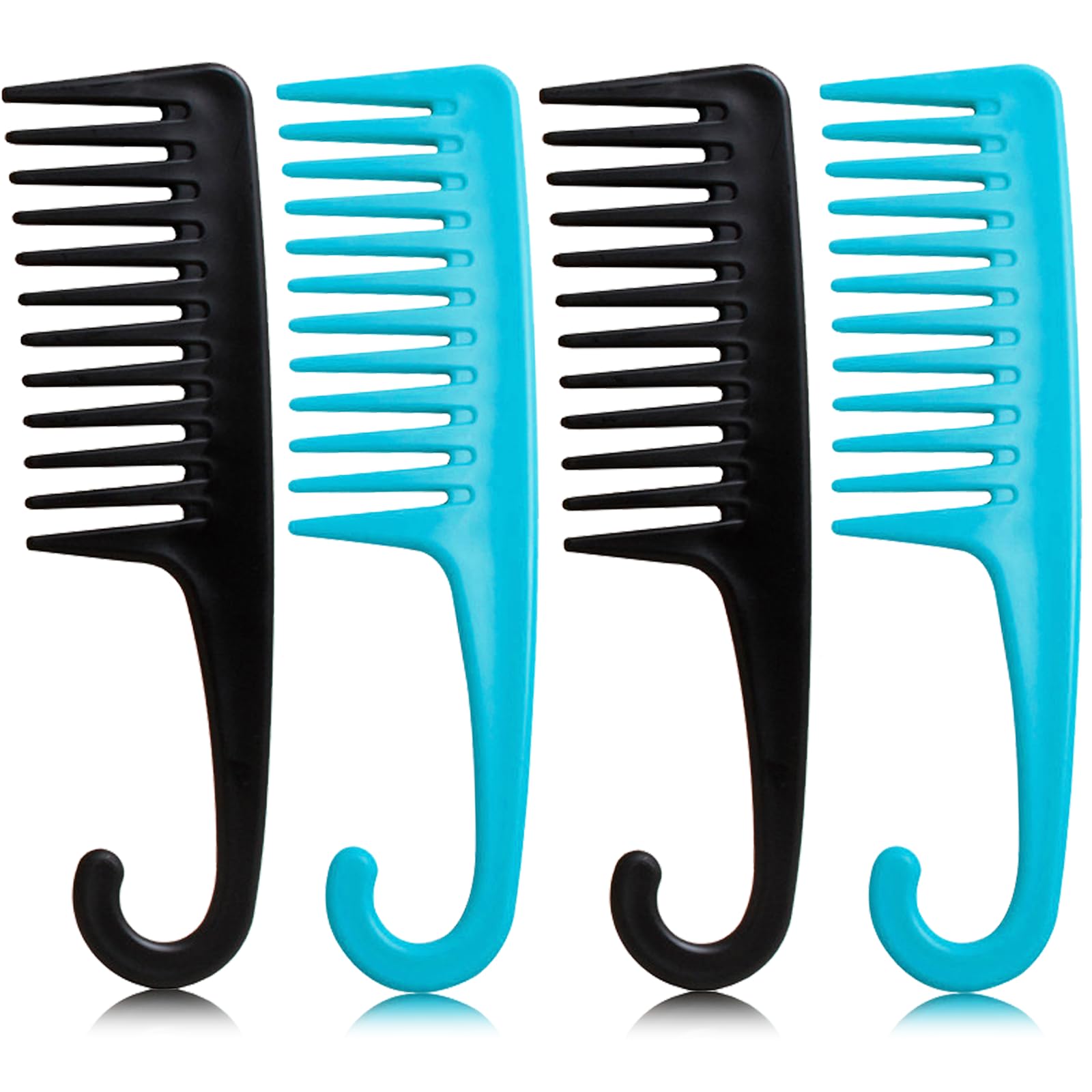 Professional Wide Tooth Combs (4PCS), Large Hair Combs for Women & Men, Reduce Dandruff, Detangle Knotting, Hair Brush for Curly Hair, Wet Hair, Long Hair, Barber Hair Styling Tools & Appliances