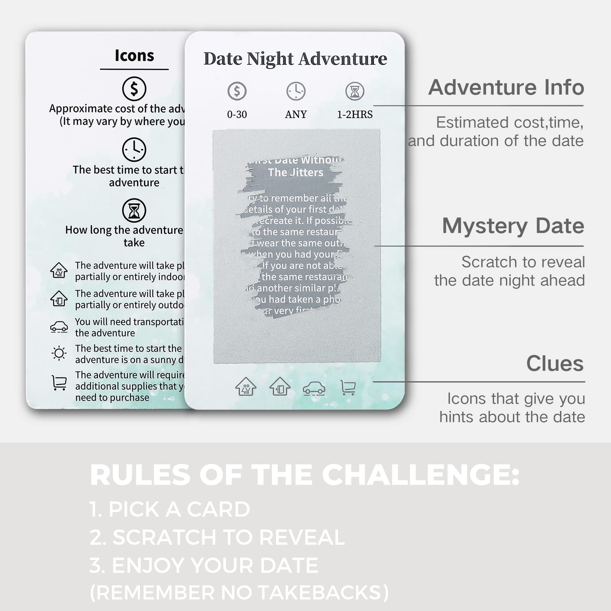 40 Date Ideas for Couples Date Night - Unique Scratch Off Date Night Games for Couples with Adventure Photo Album Book, Romantic Newlywed and Wedding Anniversary Couples Gifts for Him and Her