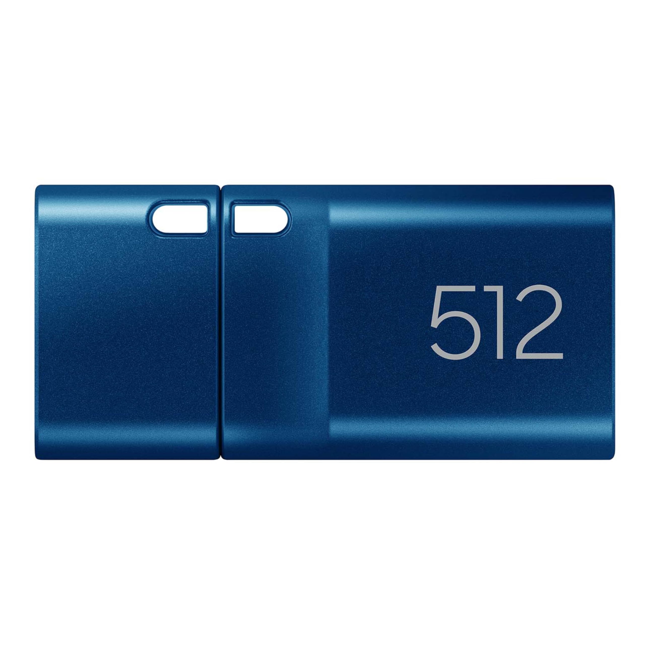 Samsung Type-C USB Flash Drive, 512GB, Transfers 4GB Files in 11 Secs w/Up to 400MB/s USB 3.2 Gen 1 Read Speeds, Compatible w/USB 3.0/2.0, Waterproof, 2022, Blue, MUF-512DA/AM