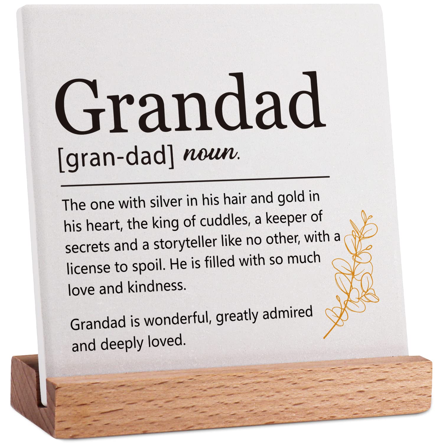 Grandad Definition Gifts from Grandchildren, Father's Day Gifts for Grandpa, Best Grandpa Ever Gift Ideas, Grandfather Gifts for Men, Grandpa Birthday Gifts from Grandson Granddaughter