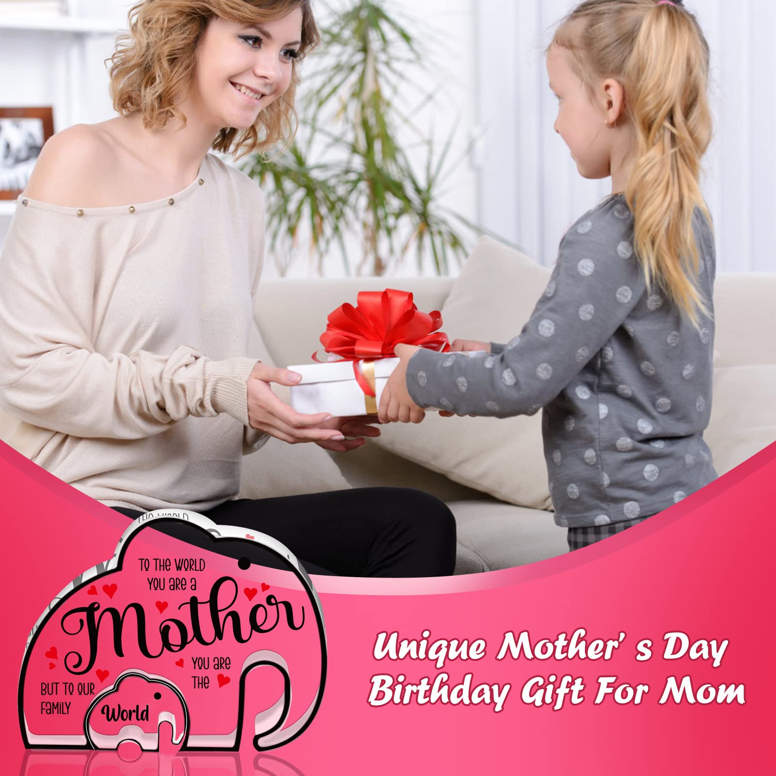 FLYAB Birthday Gifts for Mom from Daughter Son, Mom Gifts for Mothers Day, Mothers Day Keepsake and Paperweight, Anniversary Christmas Gifts for Women Wife