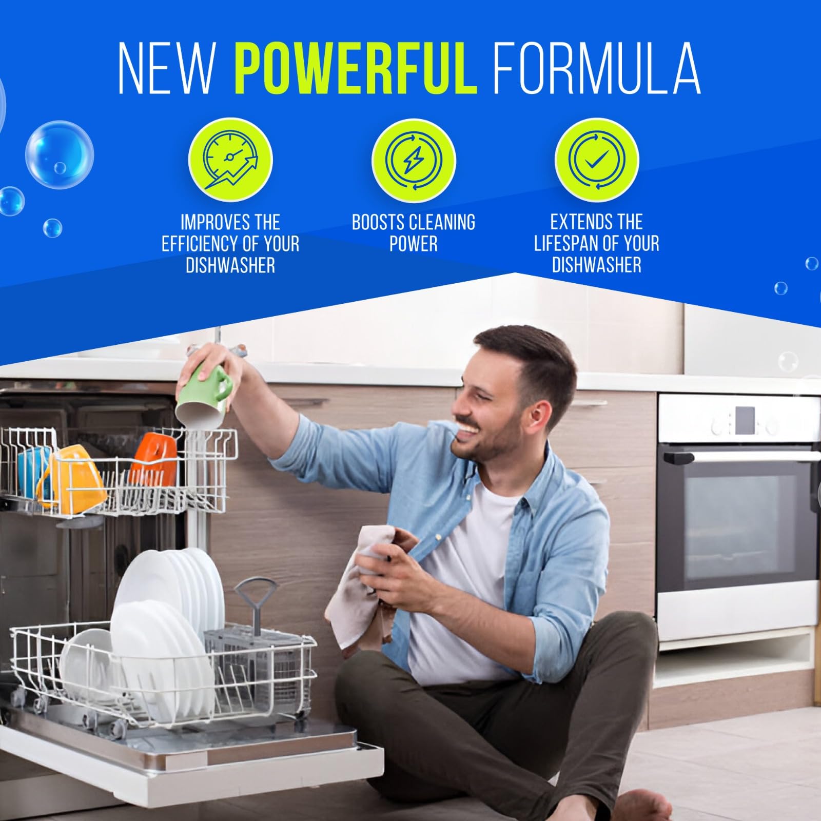 Freshero Dishwasher Cleaner and Deodorizer Tablets 26-Pack, Deep Cleaning Descaler for Dishwasher Machine, Heavy Duty, Septic Safe, Removes Grease & Build-ups, 1 Year of Cleaning Supplies (No Scent)