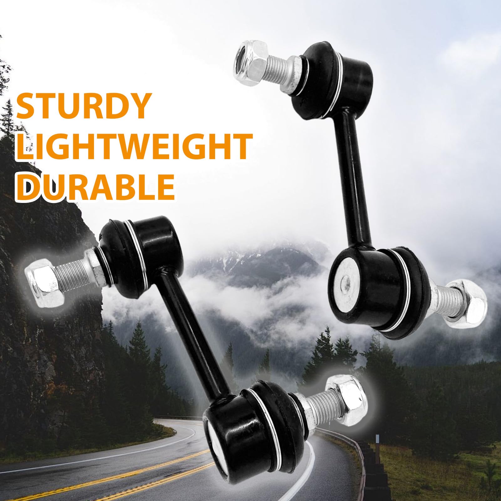 XCPMC Rear Sway Stabilizer Bar End Link 2 Pcs Left & Right|Replacement For Santa Fe Veracruz Borrego|Replace OE#: K750279 Black