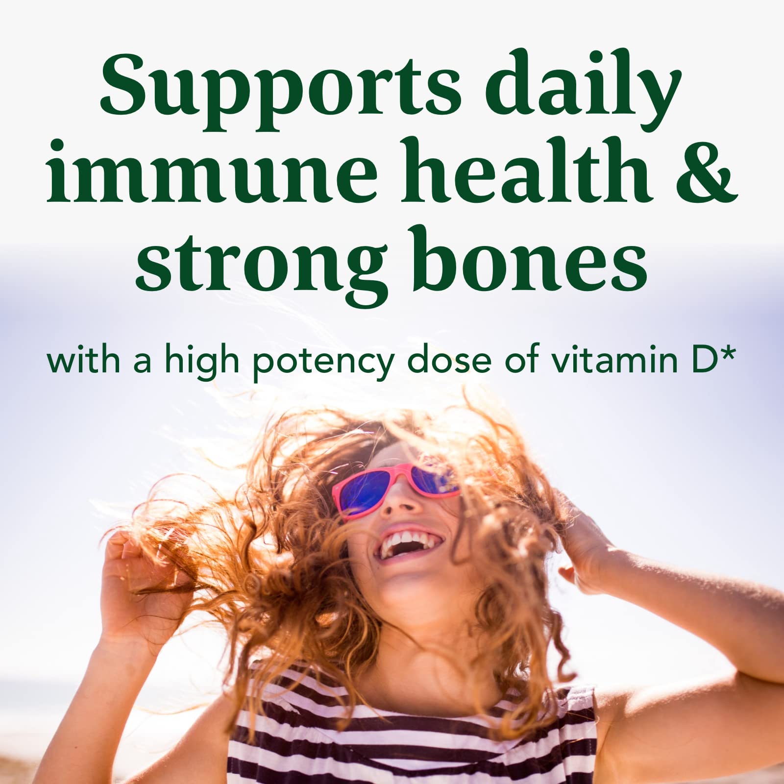 MegaFood Vitamin D3 5000 IU (125 mcg) - Vegetarian Vitamin D Supplements with Vitamin D3 K2, Supports Bones, Teeth, Muscles & Immune Health, Certified Non-GMO - 60 Mini Capsules, 60 Servings