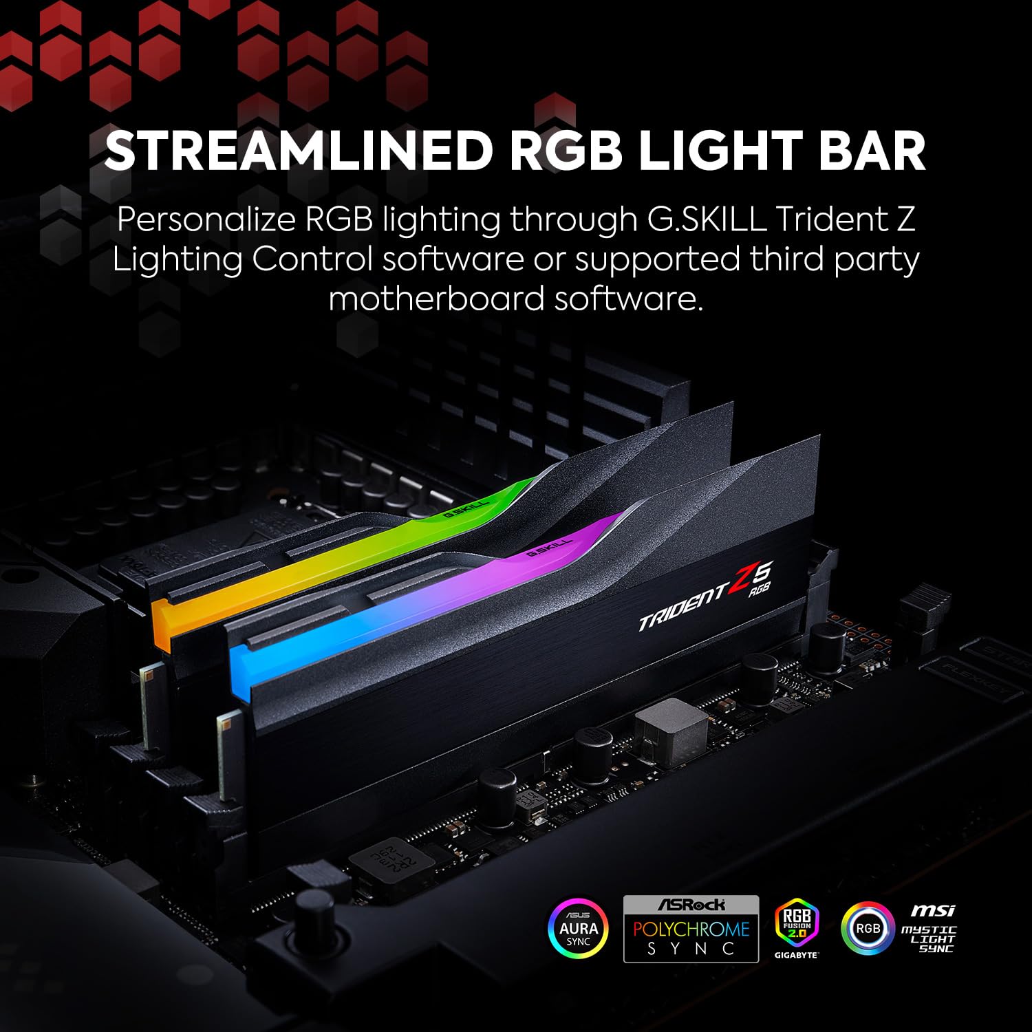 G.SKILL Trident Z5 RGB Series (Intel XMP 3.0) DDR5 RAM 32GB (2x16GB) 5600MT/s CL28-34-34-89 1.35V Desktop Computer Memory UDIMM - Matte Black (F5-5600J2834F16GX2-TZ5RK)