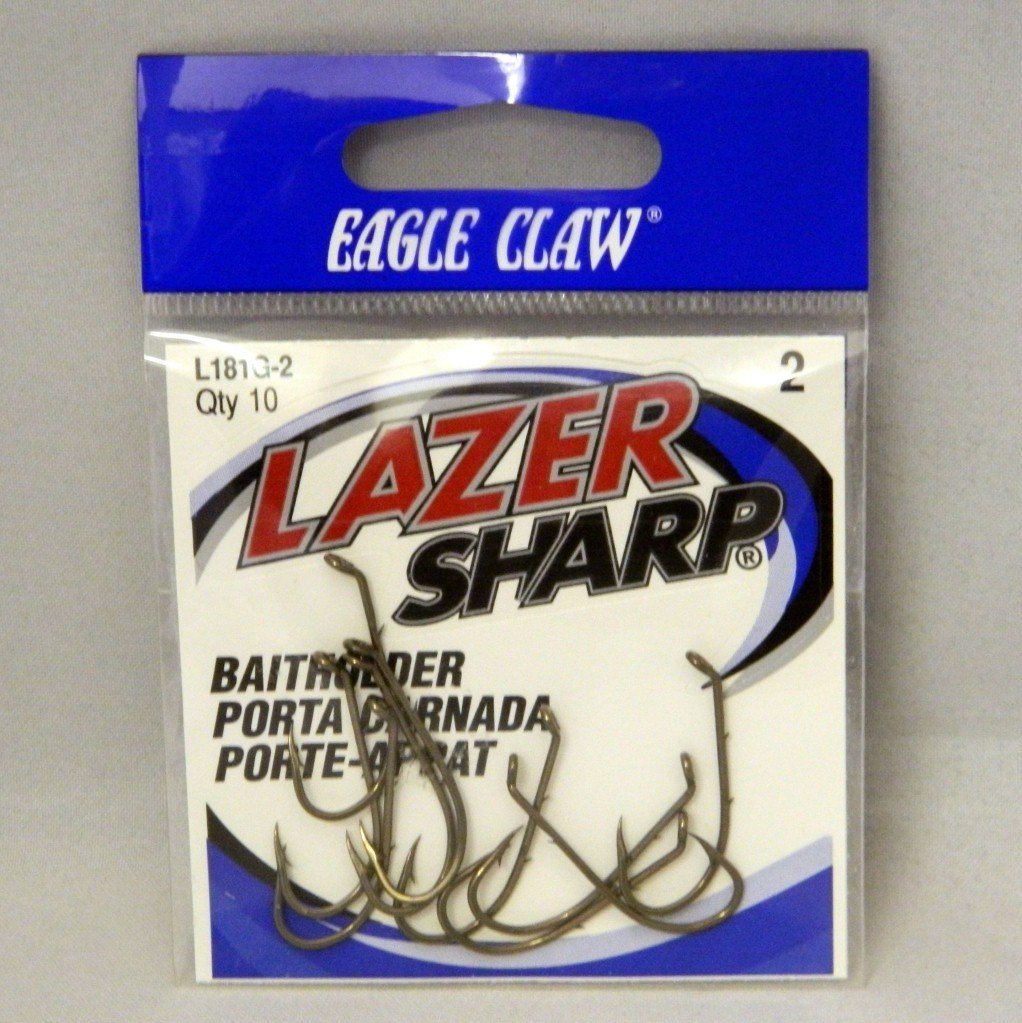 Eagle Claw L181G-8 Lazer Sharp Hooks, Bronze (L181GH-8)