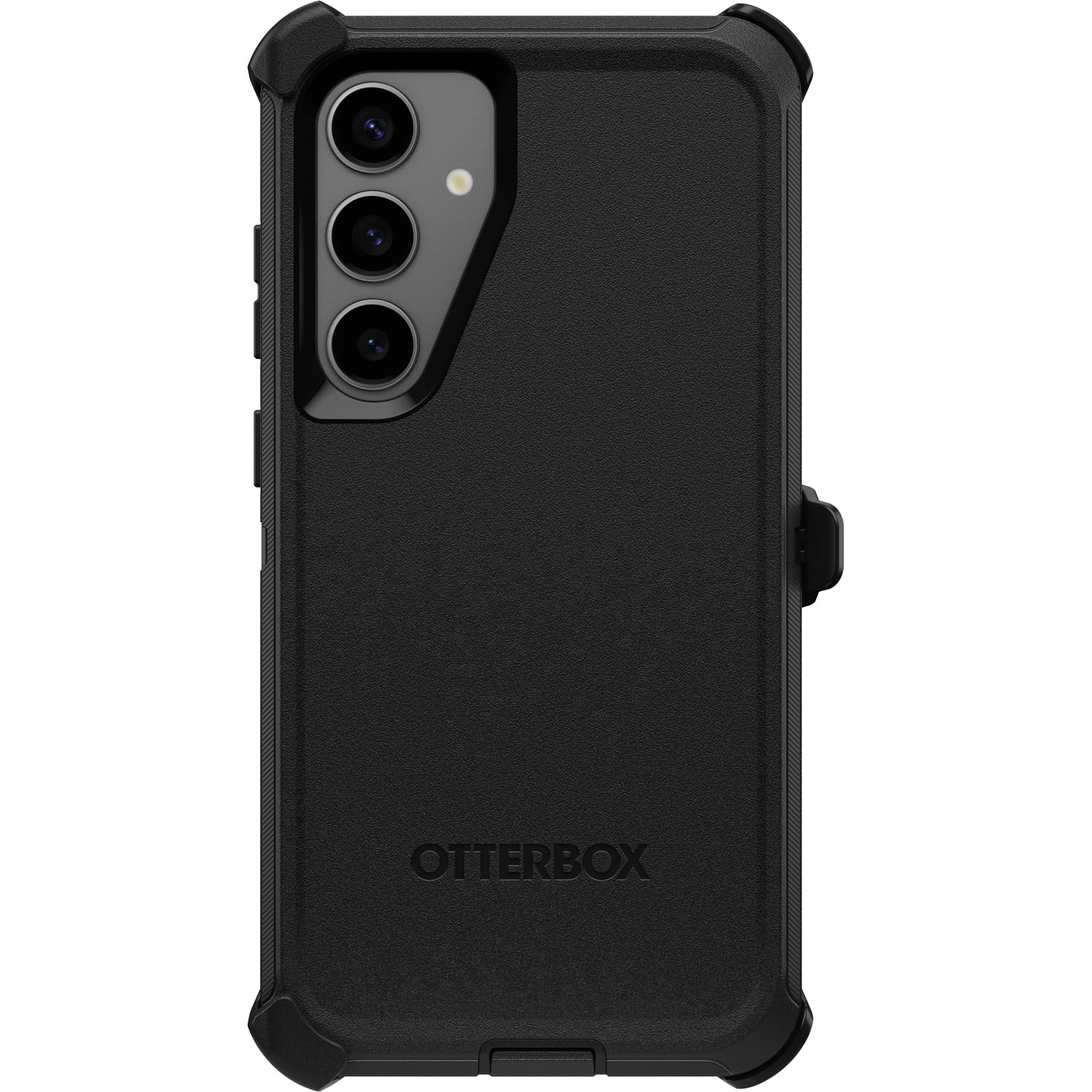 OtterBox Samsung Galaxy S24+ Defender Series Case - Single Unit Ships in Polybag, Ideal for Business Customers - Black, Rugged & Durable, with Port Protection, Includes Holster Clip Kickstand