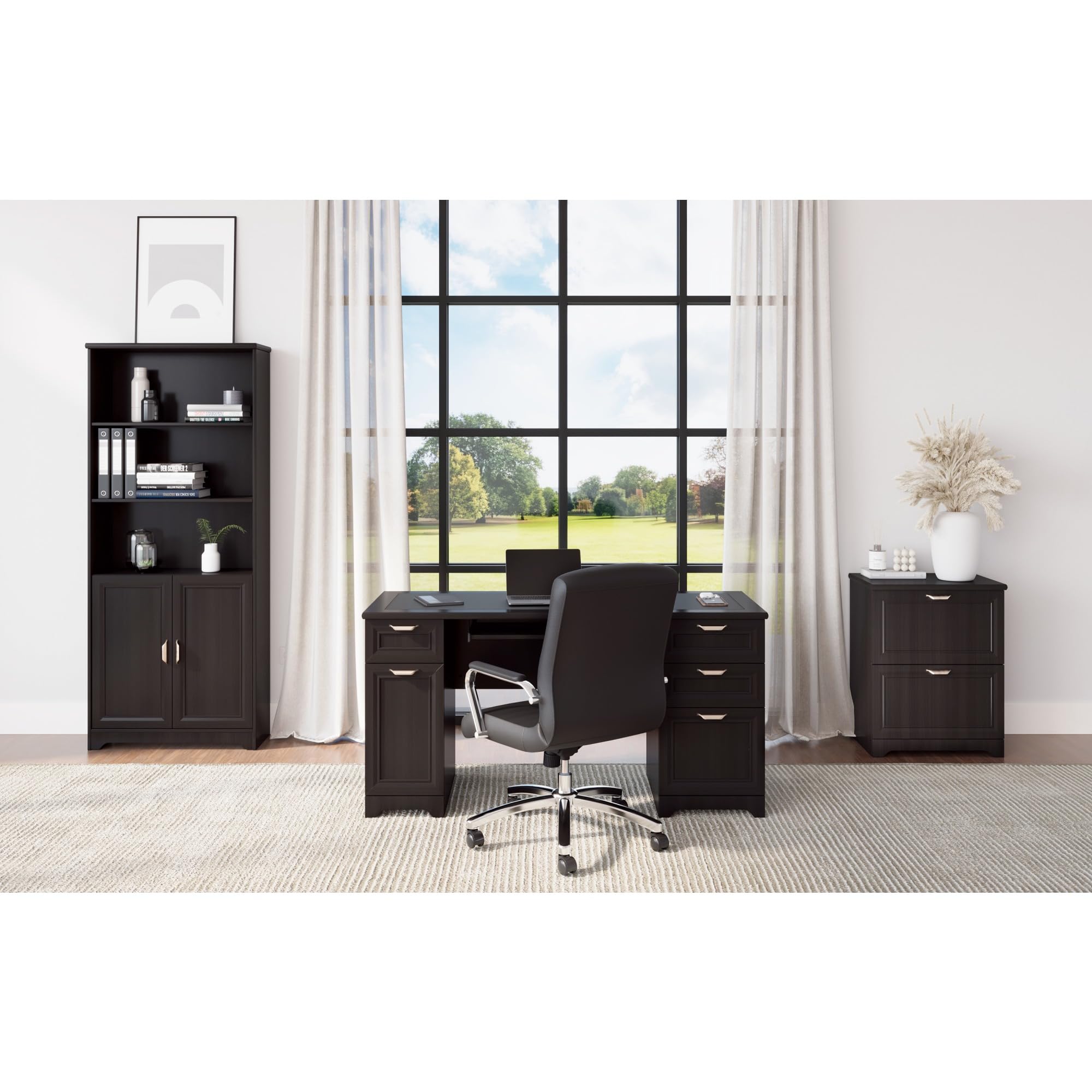 Realspace® Magellan 23-1/2"W x 16-9/16"D Lateral 2-Drawer File Cabinet, Espresso