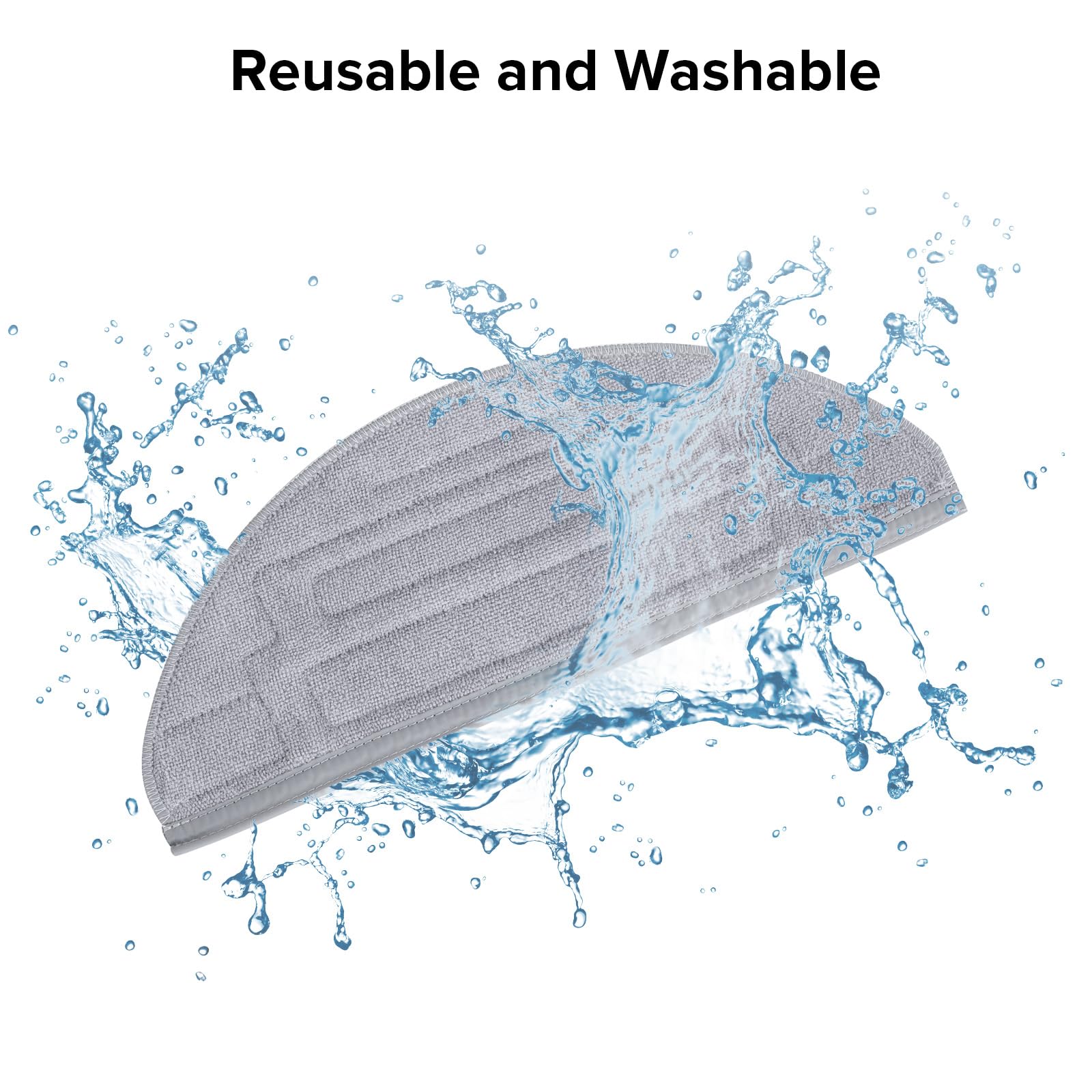 roborock 2 Pack Microfiber Mop Cloths for S8 Pro Ultra Robot Vacuum Cleaner, with Dual Sonic Vibrations Modules, Mop Pad Replacement Accessories