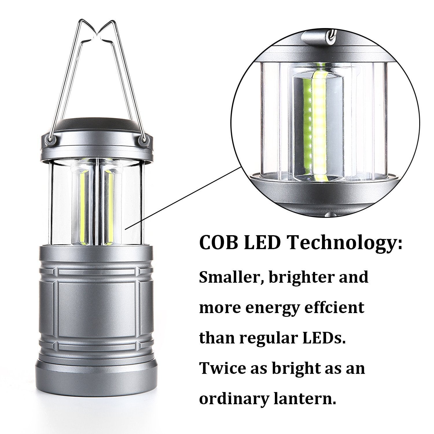 LED Camping Lantern Lights - 500 Lumens Collapsible Camping Lights - Power Outage Lantern Battery Powered for Emergency, Hurricane, Storms, 4 Pack