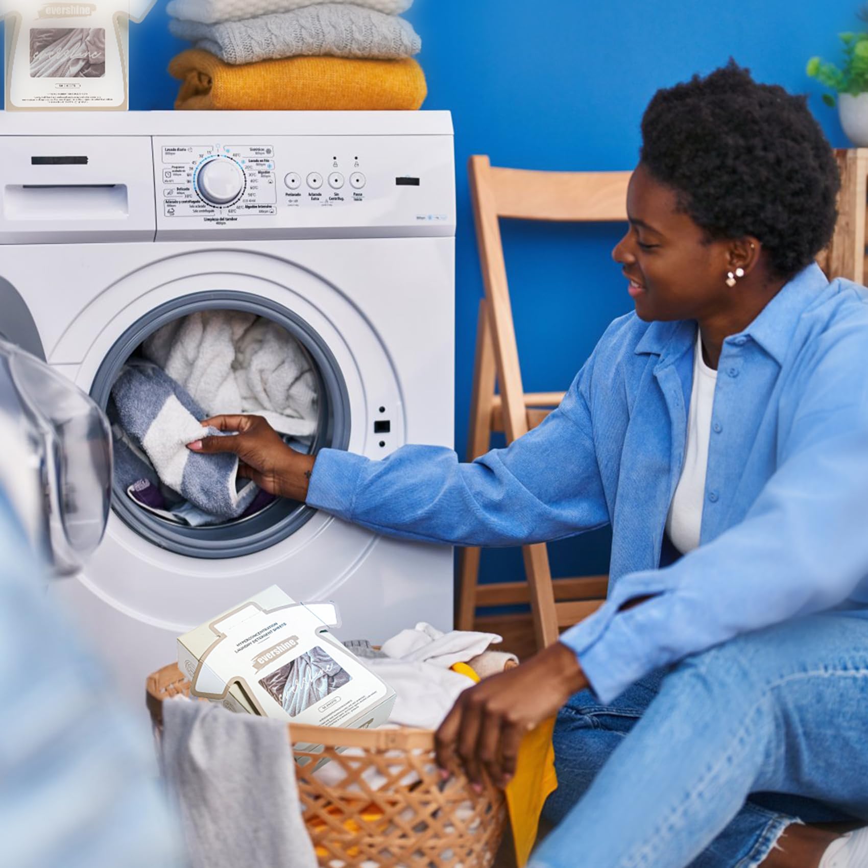 Laundry Detergent Sheets 100 Loads(50 Sheet),Travel Laundry Detergent Sheet,Eco-Friendly Hyperconcentraction Laundry Detergent Sheets,No Plastic Washer Sheets,Fresh Linen Scent,Laundry Soap Sheets