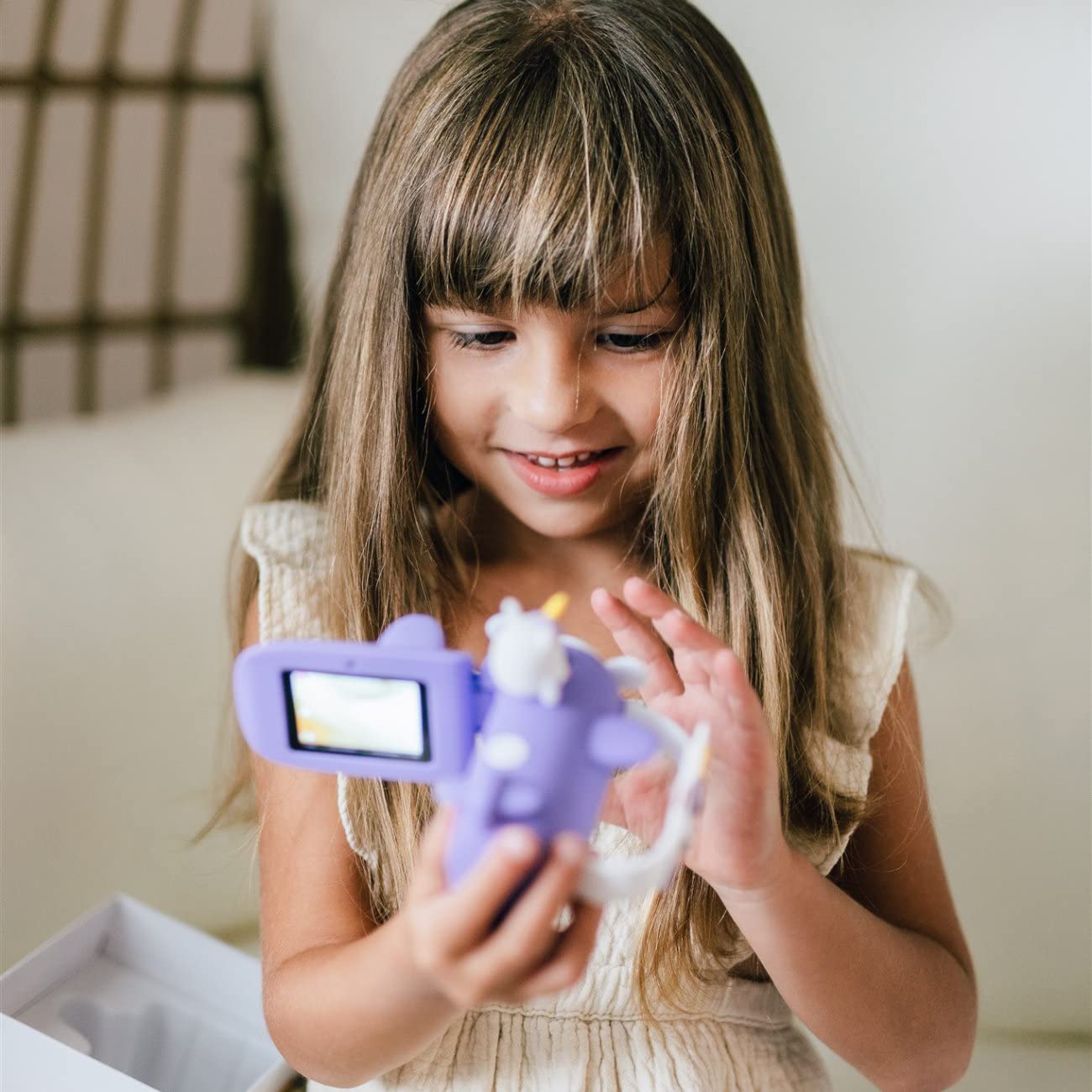 Kidamento Kids Digital Camera & Video Camcorder, Unique Air-Plane Design with Silicone Wristband, Selfie Camera, 32GB Memory Card Included, Neck Strap Doubles as Charging and USB Cable - Model V