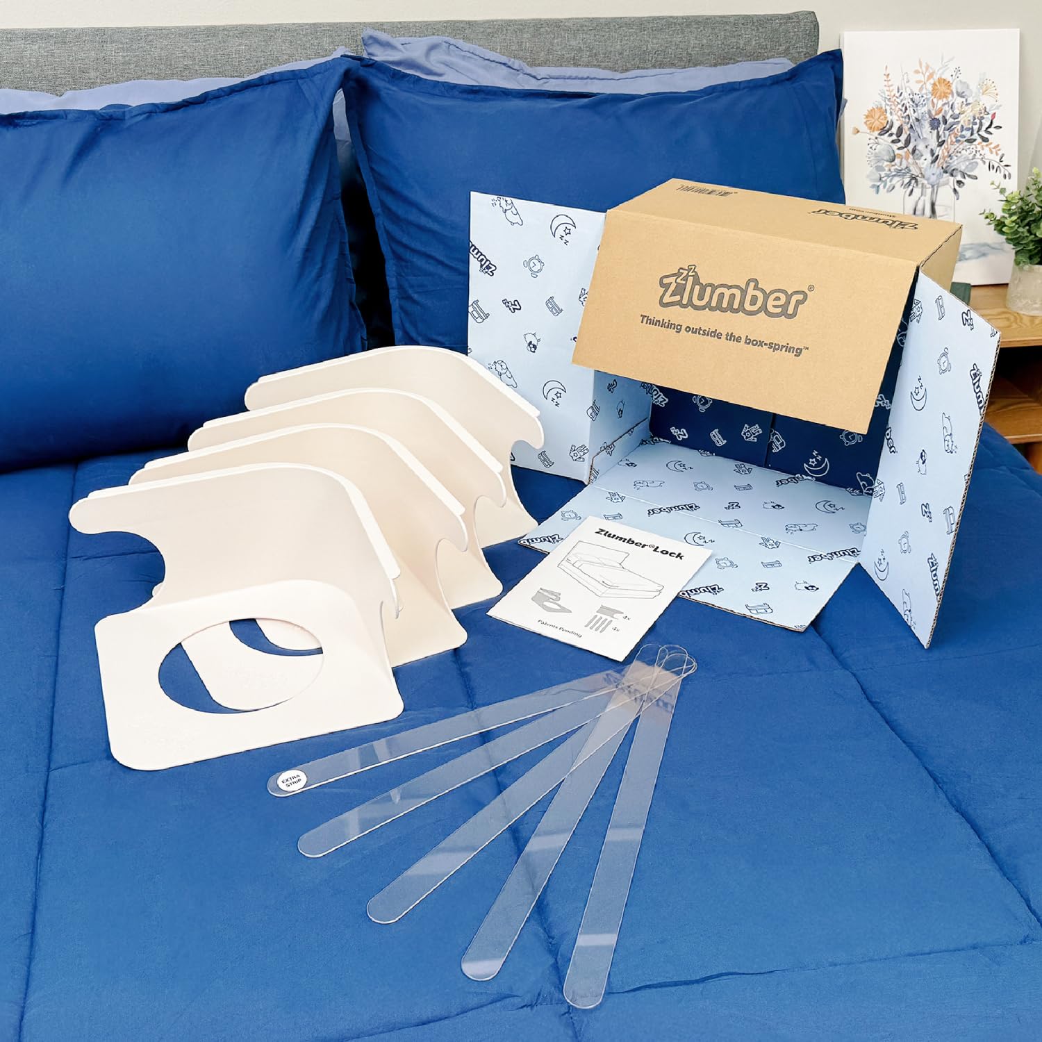 ZlumberLock Sheet Holders Keep Sheets Firm & Tight - Ultimate Bed Sheet Holder Straps with Bedsheet Clips/Straps No More Loose Sheets, Fits, Easy One-Time Installation (Zlumber Lock)