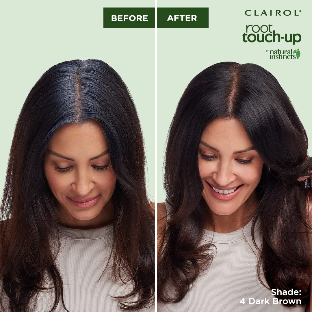 Clairol Root Touch-Up by Natural Instincts Permanent Hair Dye, 4R Dark Auburn Hair Color, Pack of 1