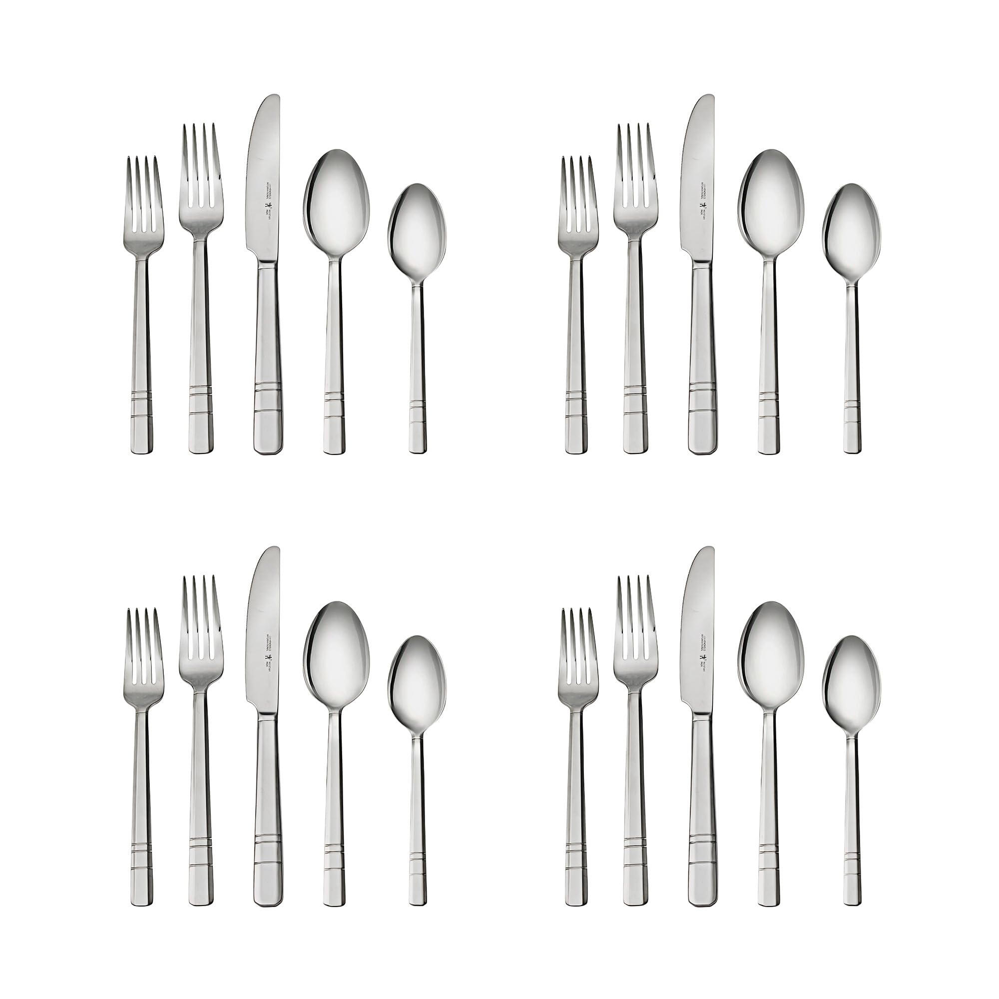 Henckels Madison Square 20-pc 18/10 Stainless Steel Flatware Set