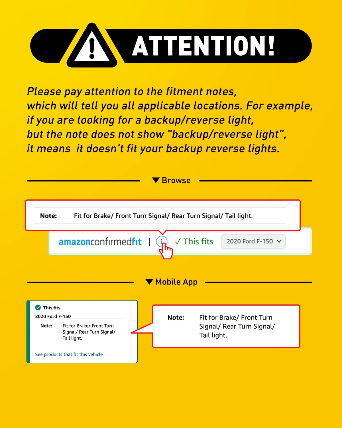 AUXITO Upgraded 7440 7443 LED Bulbs for Reverse Lights T20 7441 7444 LED Replacement Light Kit for Backup Tail Brake Signal Parking DRL Lights, 6000K Xenon White